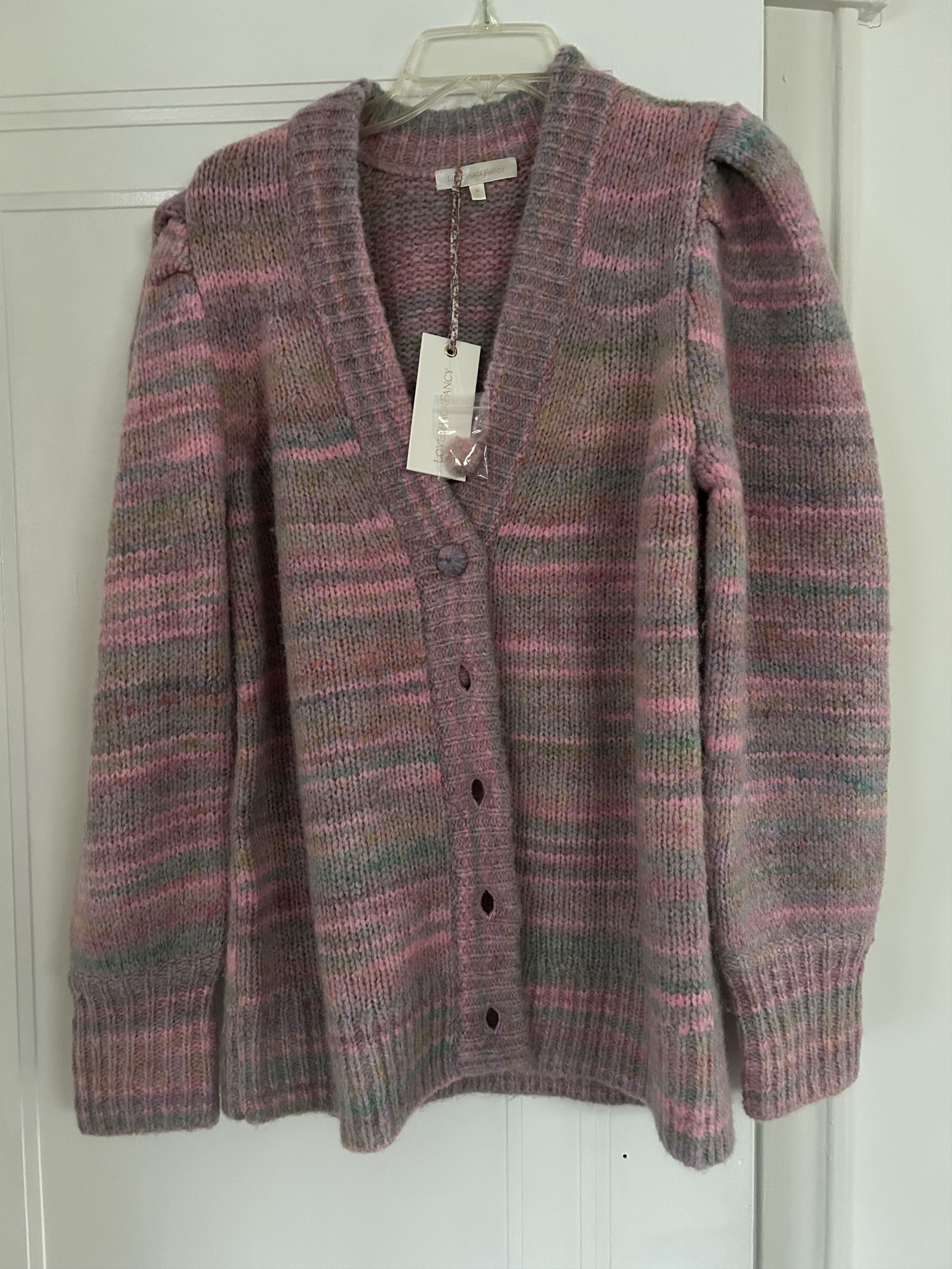 LoveShackFancy LoveShackFancy NWT Wilford Boyfriend Cardigan M Puff Sleeves Size M / US 6-8 / IT 42-44 - 1 Thumbnail