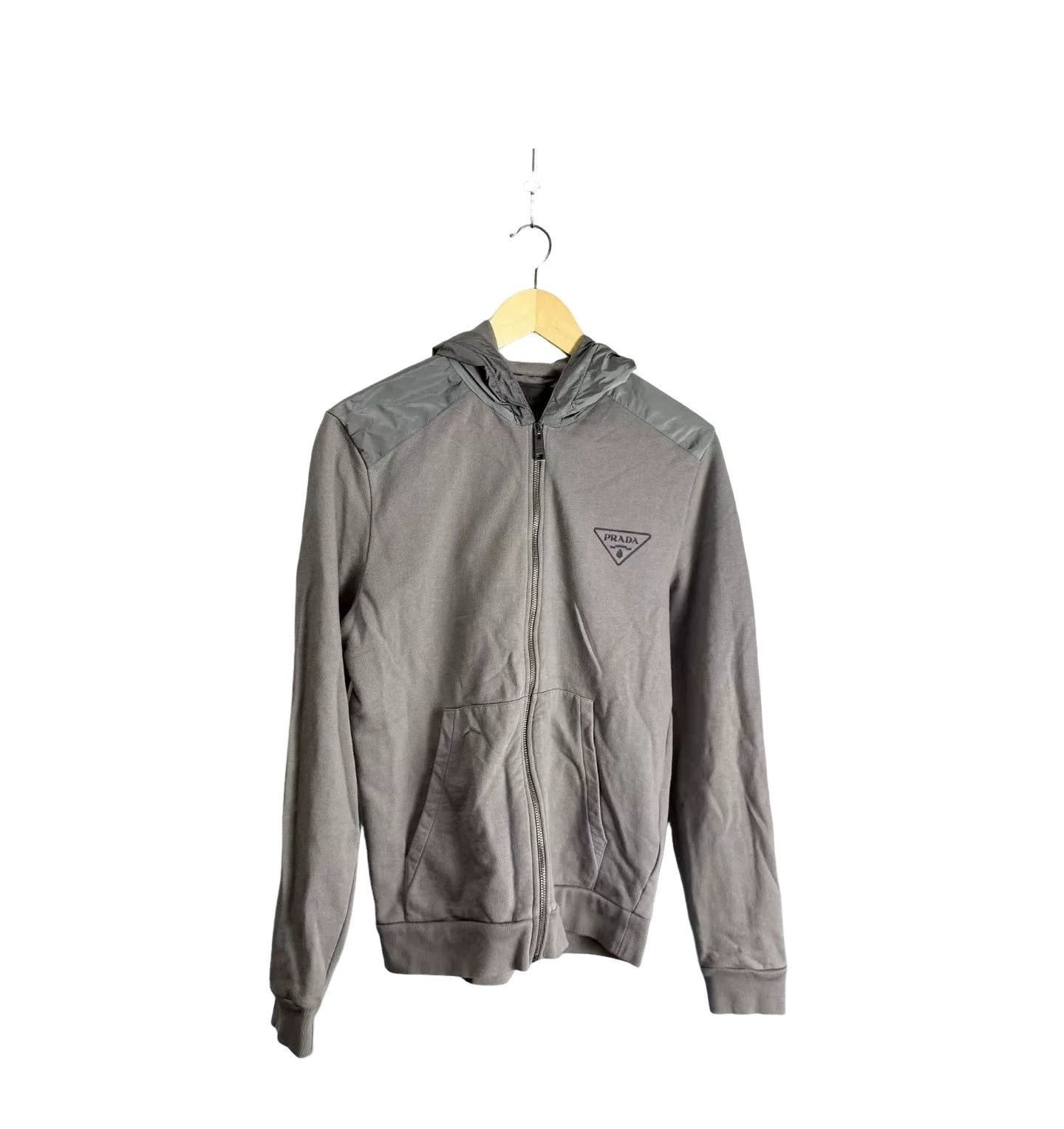 Prada Prada Re-Nylon Cotton Zip-Up Hoodie Size S Size US S / EU 44-46 / 1 - 1 Thumbnail