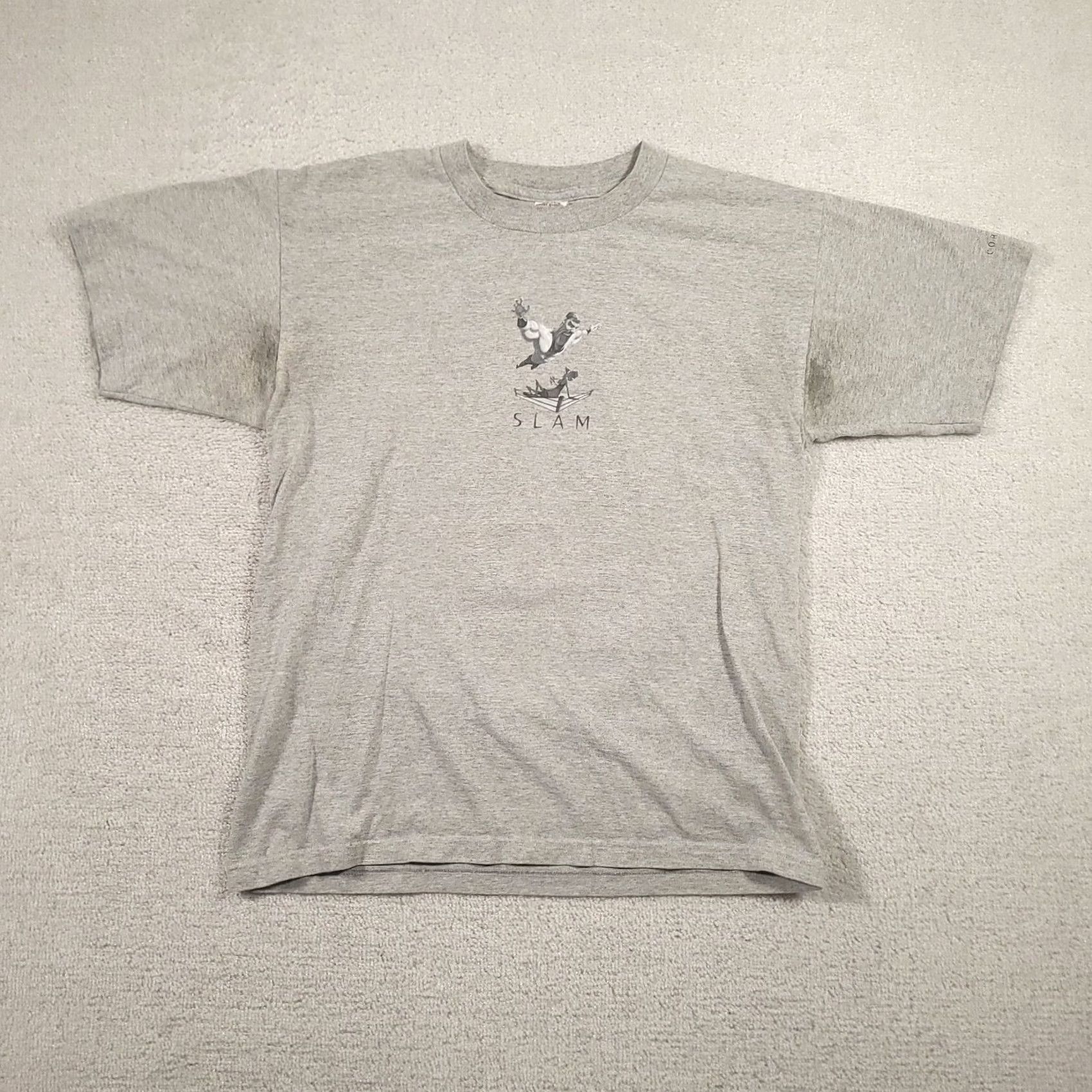 Vintage VINTAGE Core America T-Shirt Wrestling Gray L 90s Y2K Short Sleeve Crew Neck Mens Grunge Classic Vintage Size US L / EU 52-54 / 3 - 2 Thumbnail