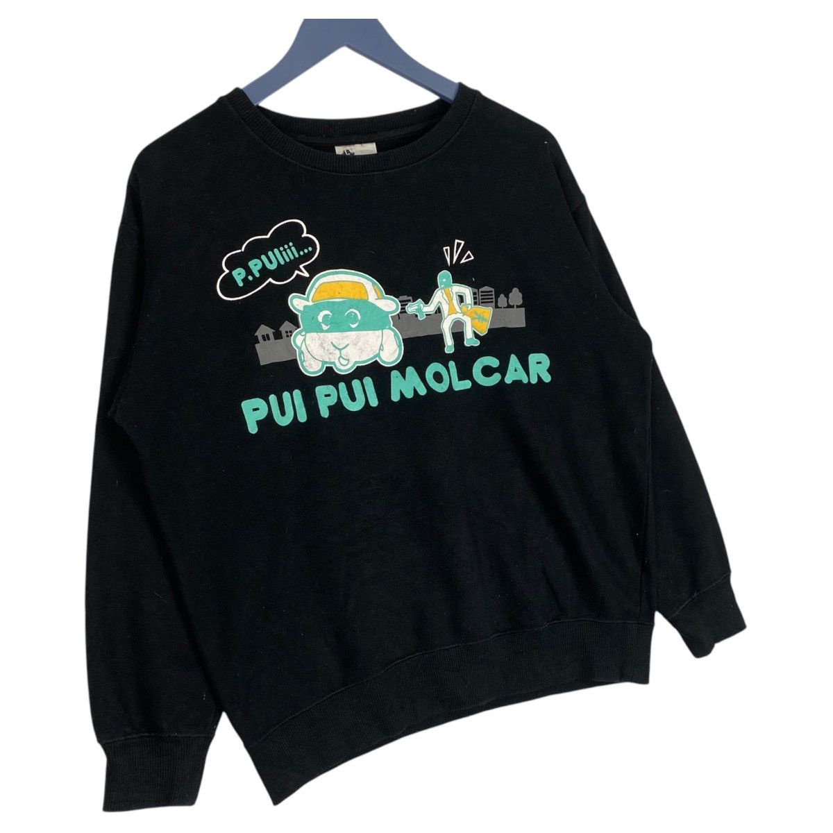 Designer × Vintage Vintage Pui Pui Molcar Printed Crewneck Sweatshirt Black Size M / US 6-8 / IT 42-44 - 3 Thumbnail