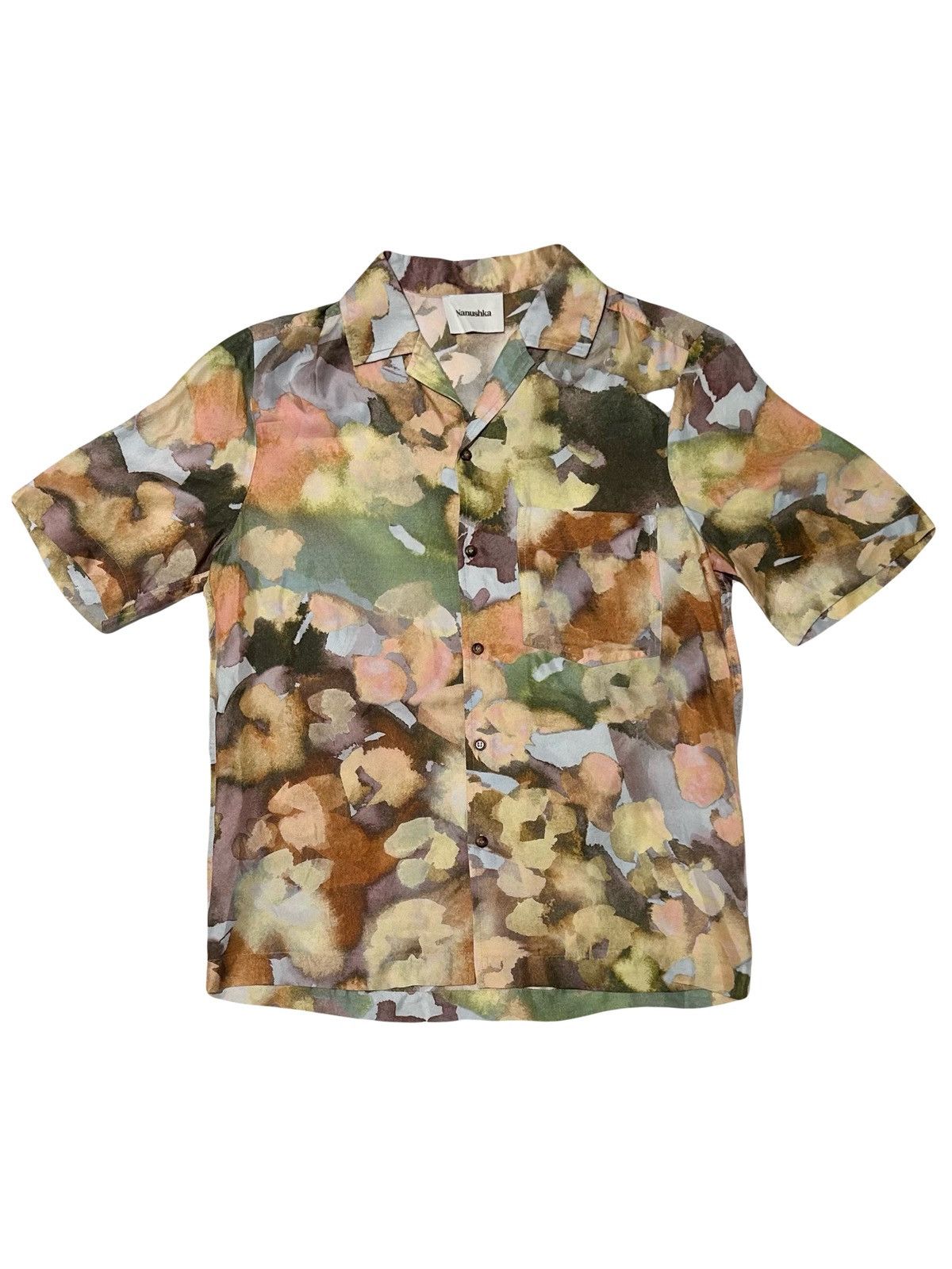 Nanushka Nanushka Bodil Twill Silk Shirt Watercolor Rare Size US XS / EU 42 / 0 - 1 Thumbnail