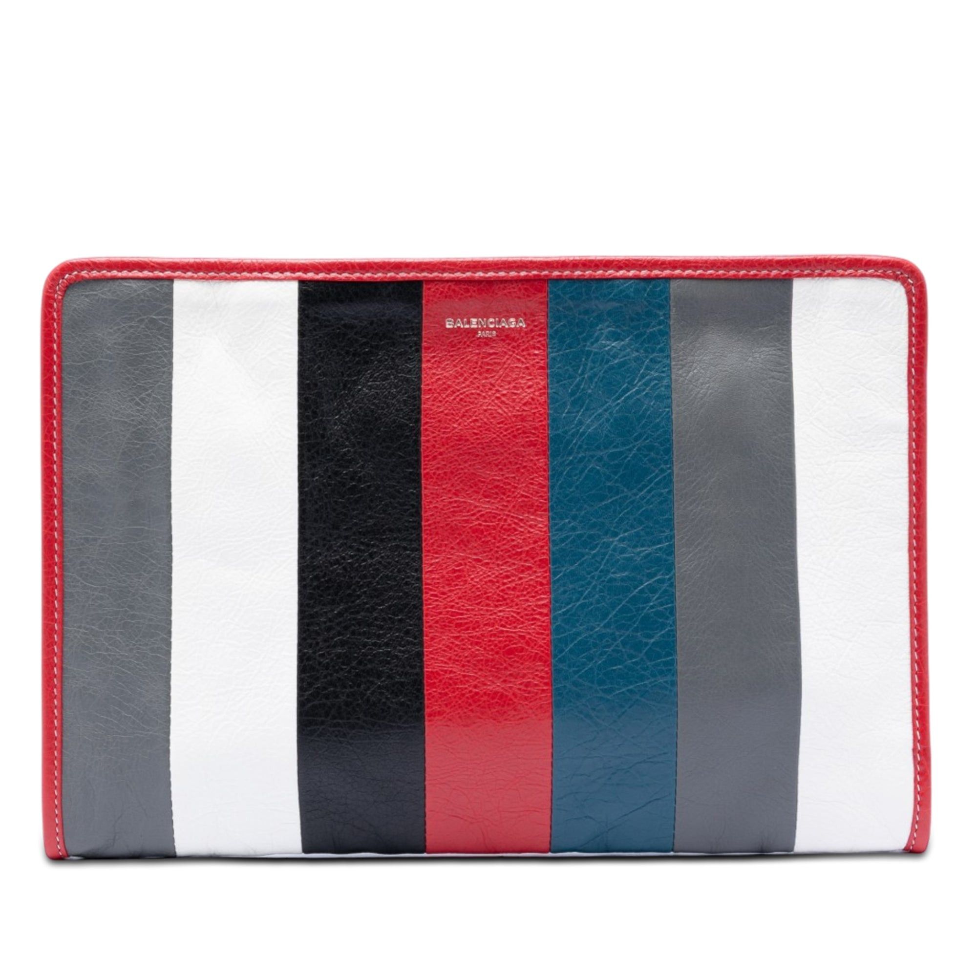 Balenciaga Lambskin Striped Bazar Clutch Size ONE SIZE - 1 Thumbnail