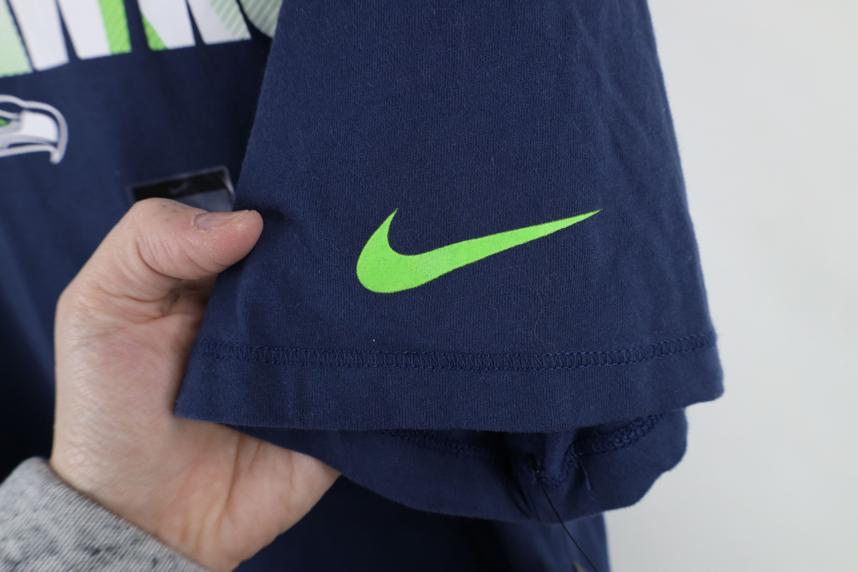 Nike × Vintage New Nike On Field Seahawks Football Hoodie Hooded T-Shirt Size US M / EU 48-50 / 2 - 11 Thumbnail