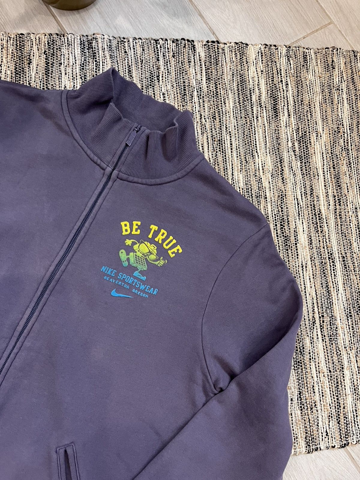Nike × Vintage Vintage Nike zip Sweatshirt purple minimalistic sportswear Size US XL / EU 56 / 4 - 6 Thumbnail