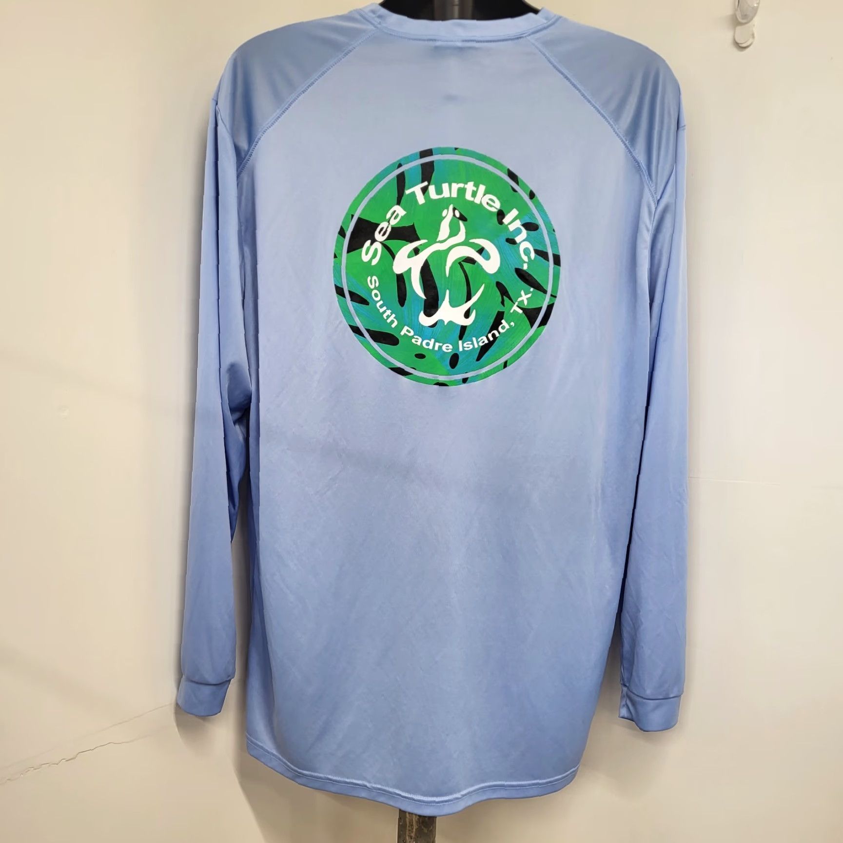 Vintage Sea Turtle Inc Shirt Mens 2XL Blue South Padre Island Texas Performance UPF 50 Size US XXL / EU 58 / 5 - 2 Thumbnail