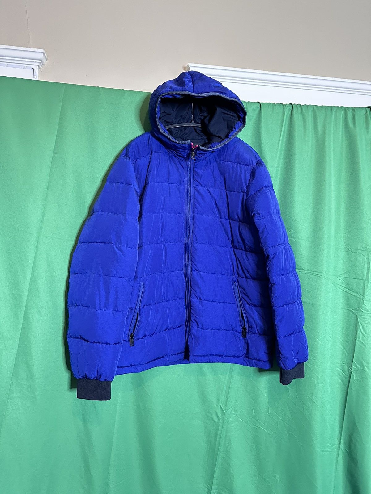Scotch & Soda Zip-up hooded blue puffer coat Size US XL / EU 56 / 4 - 1 Thumbnail