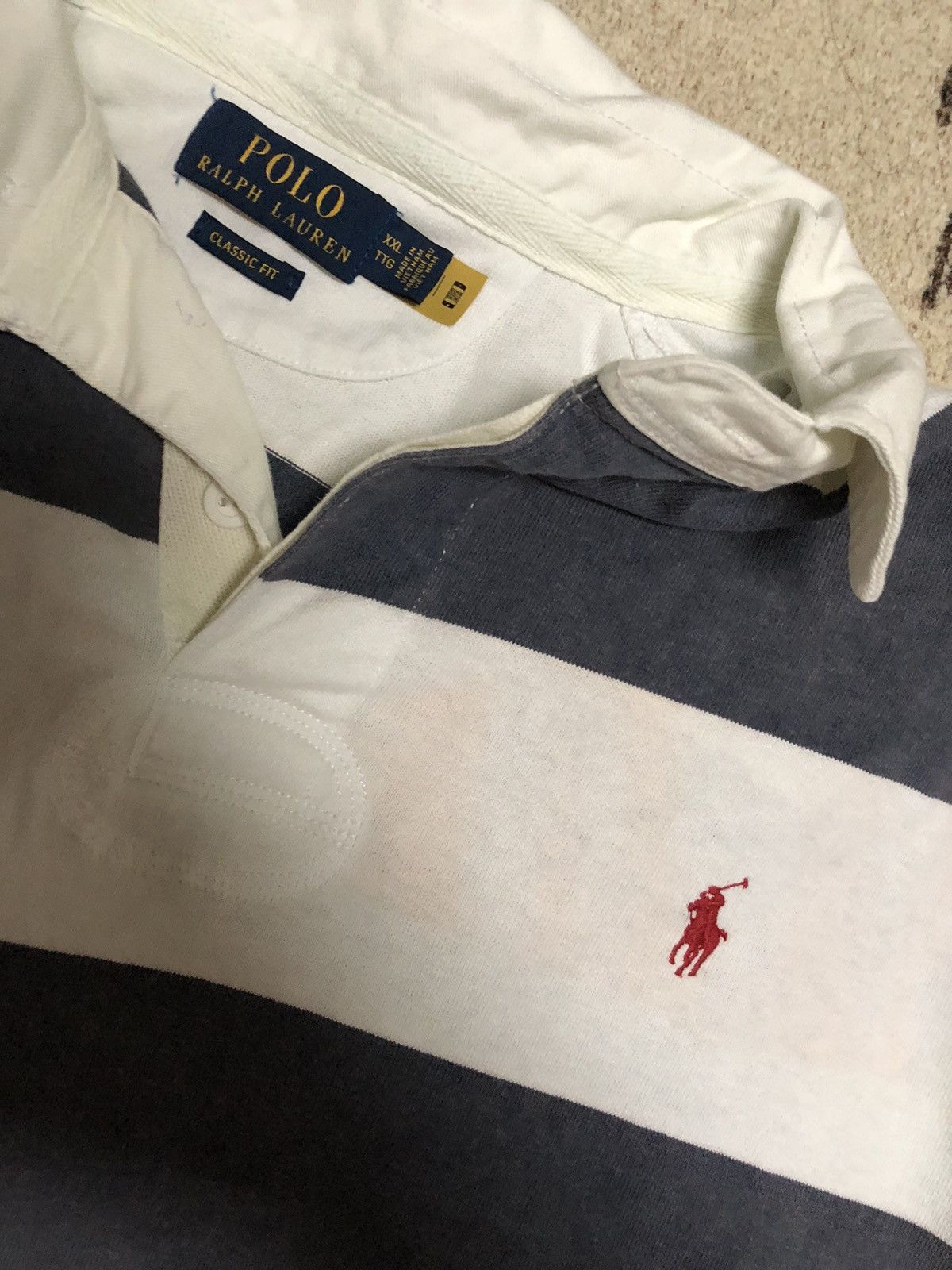 Polo Ralph Lauren × Rugby Ralph Lauren × Vintage Vintage Polo Ralph Lauren Preppy Rugby Shirt Xxl Size US XXL / EU 58 / 5 - 3 Thumbnail