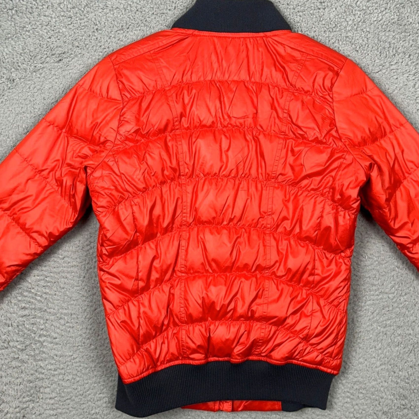 Athleta Athleta Womens XS Jacket Puffer Orange Goose Down Bomber Full Zip Authentic EUC Size XS / US 0-2 / IT 36-38 - 3 Thumbnail