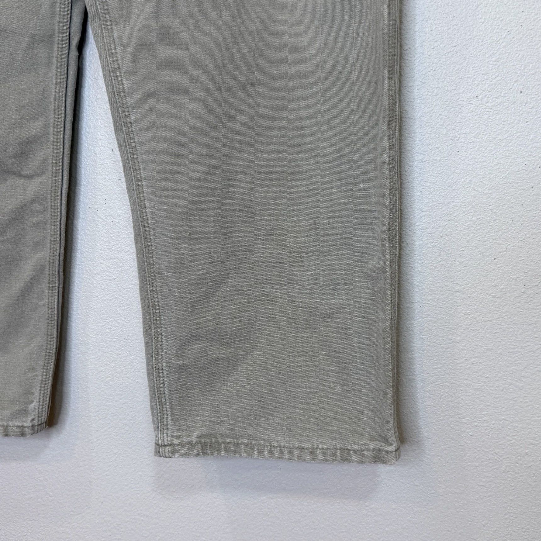 Carhartt VINTAGE Carhartt Carpenter Pants Mens 44x30 Beige Duck Dungaree Fit 100% Cotton B11 Workwear Size US 44 / EU 60 - 4 Thumbnail