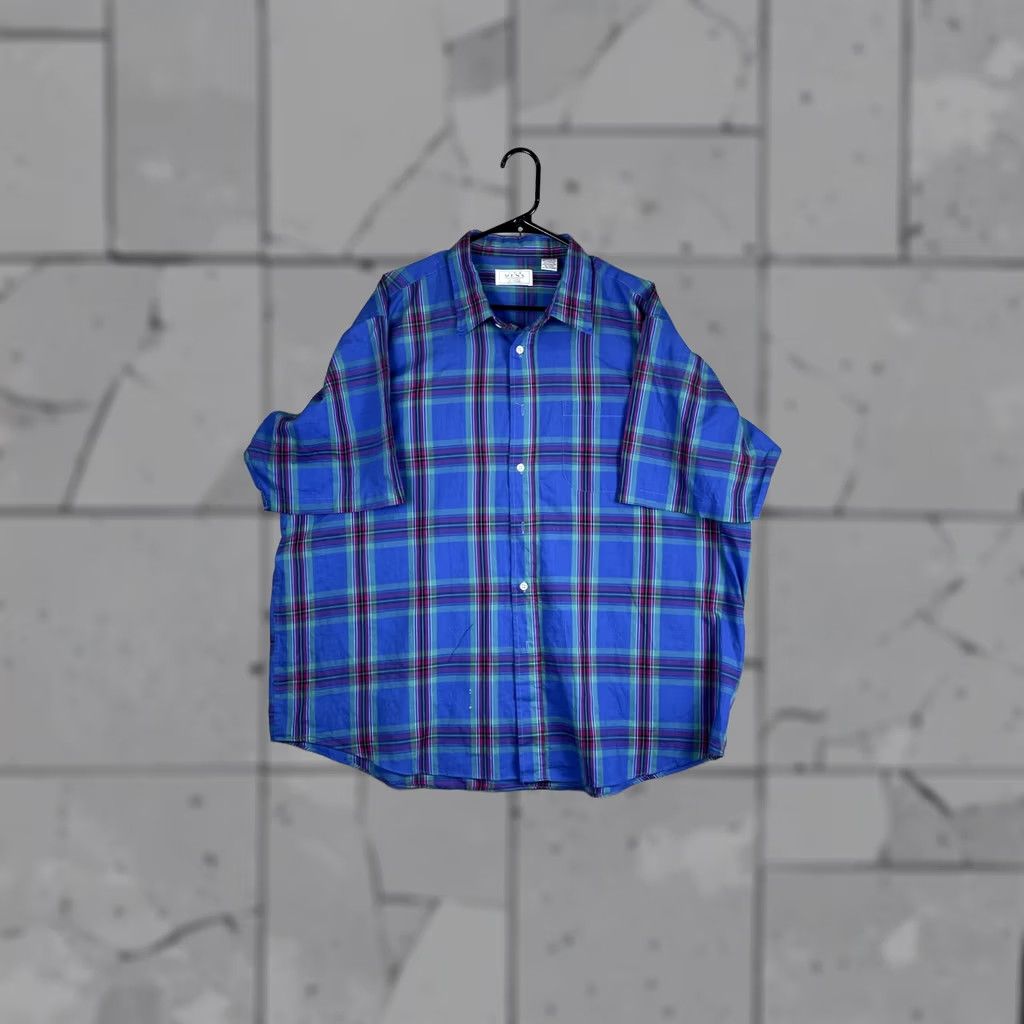 Sears VINTAGE The Men's Store At Sears Shirt Mens 2XL Blue Plaid Short Sleeve Button Size US XXL / EU 58 / 5 - 1 Thumbnail