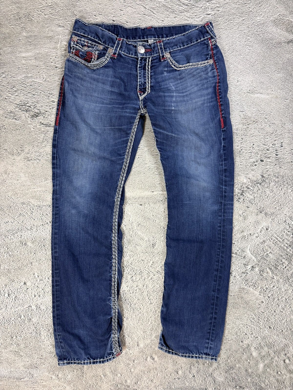 True Religion True Religion jeans vintage straight denim Mega T stitching Size US 38 / EU 54 - 8 Thumbnail