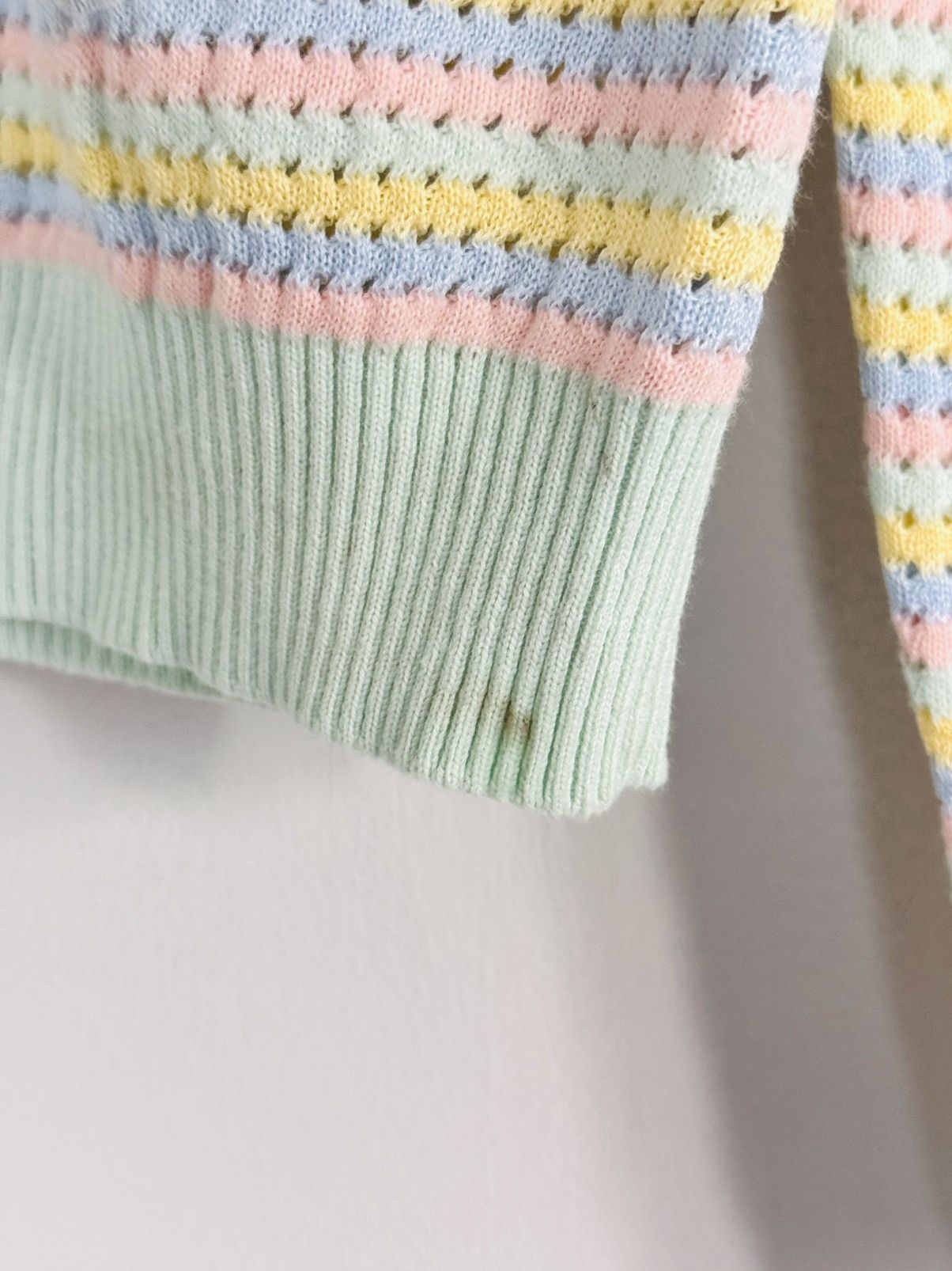 Casablanca Casablanca grandpa knit polo XL mint pastel pearl buttons Size US XL / EU 56 / 4 - 9 Thumbnail