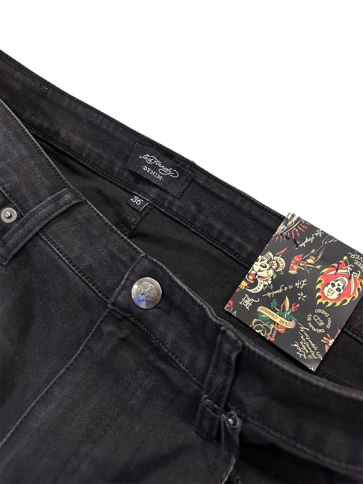 Ed Hardy Ed Hardy Crawling Tiger Size 36 Slim Fit Jeans Black New Size US 36 / EU 52 - 2 Thumbnail