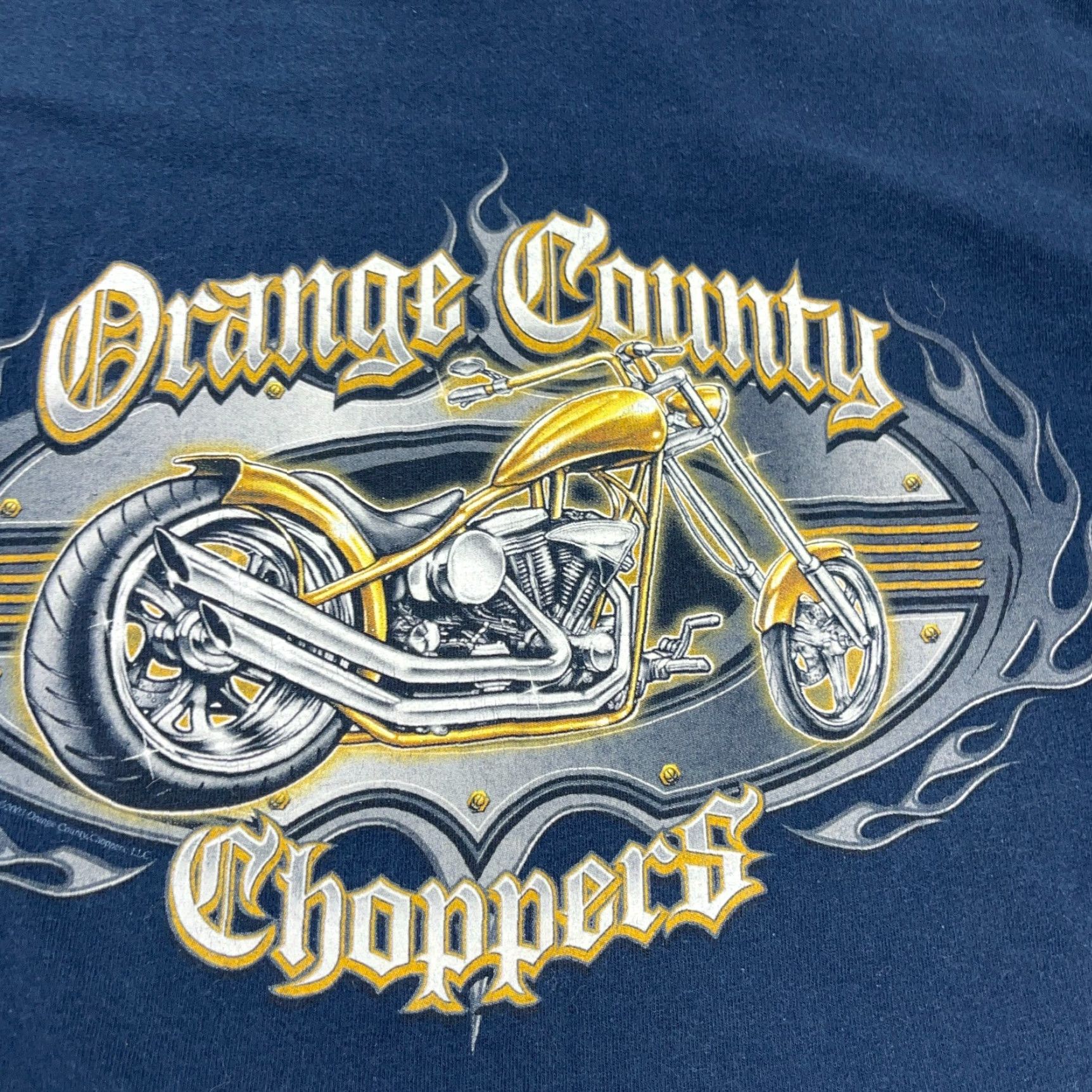 Vintage Vintage Orange County Choppers Shirt Men XL Blue Tee OCC Y2K Fire Flames Tattoo Shirt Size US XL / EU 56 / 4 - 4 Thumbnail