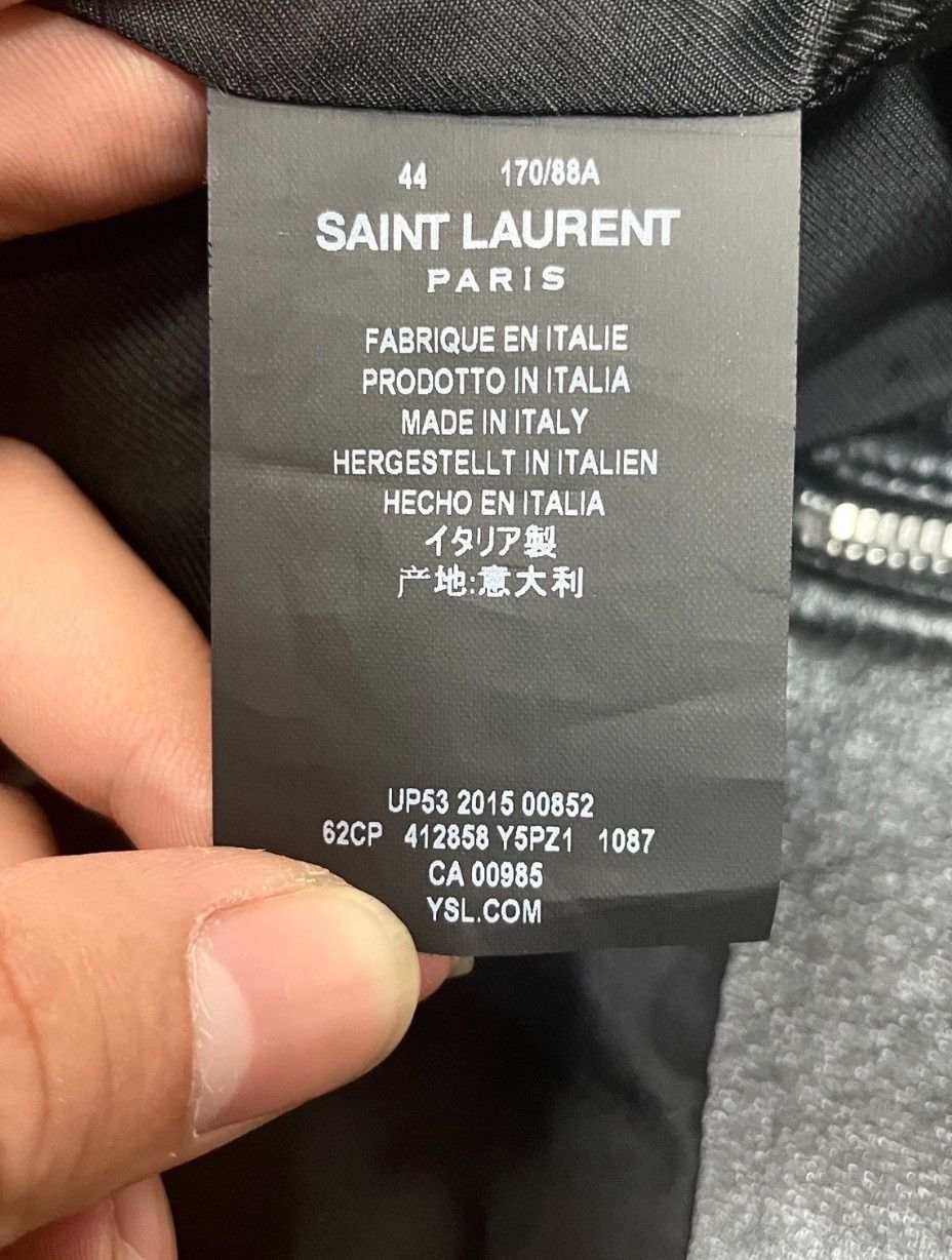Hedi Slimane × Saint Laurent Paris 16SS Multicolor Patchwork Motorcycle Leather Jacket sz44 Size US S / EU 44-46 / 1 - 8 Thumbnail