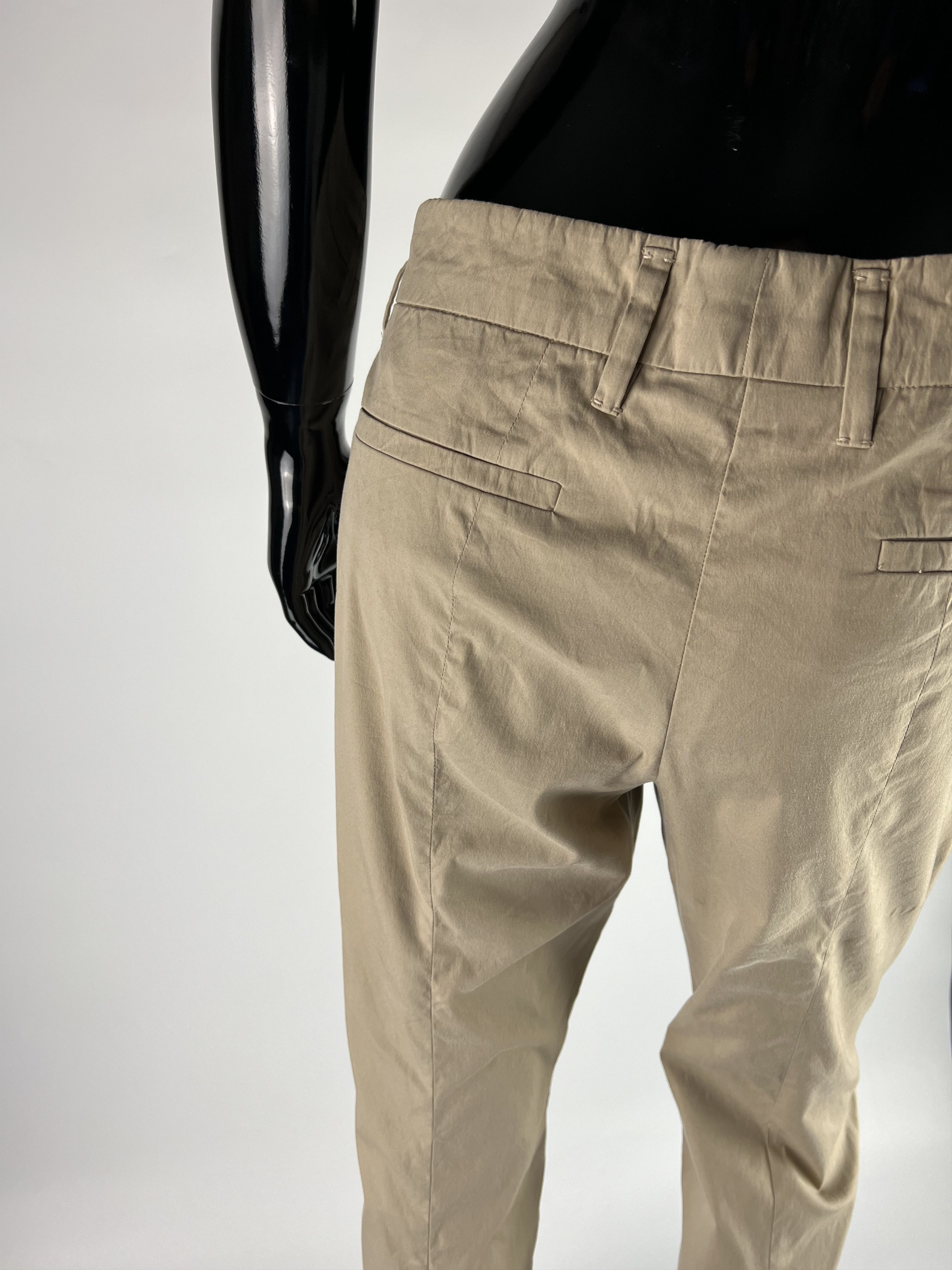Prada Prada Women's Beige Cropped Chino Pants Size IT44 Size 30" / US 8 / IT 44 - 8 Thumbnail