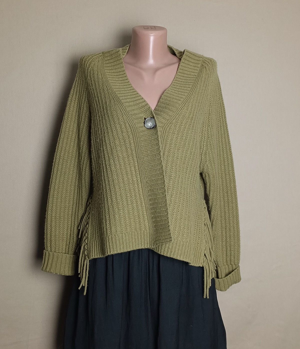 Designer HEMISPHERE Wool Cashmere Sweater Cardigan Size XS Size XS / US 0-2 / IT 36-38 - 1 Thumbnail