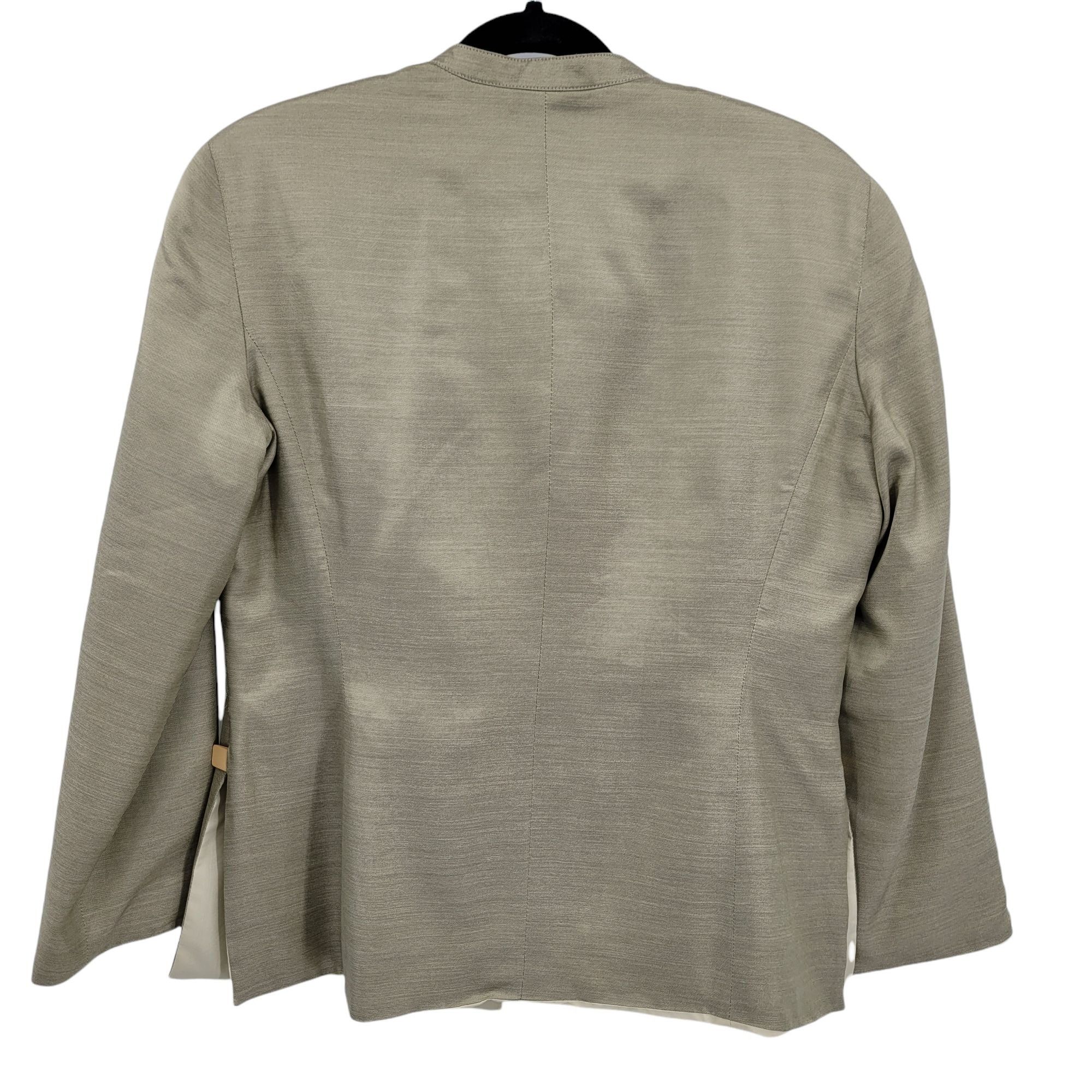 Vintage 90's Giorgio Armani Gold Silk Blazer Sz 6 Mandarin Collar Si Size M / US 6-8 / IT 42-44 - 7 Thumbnail
