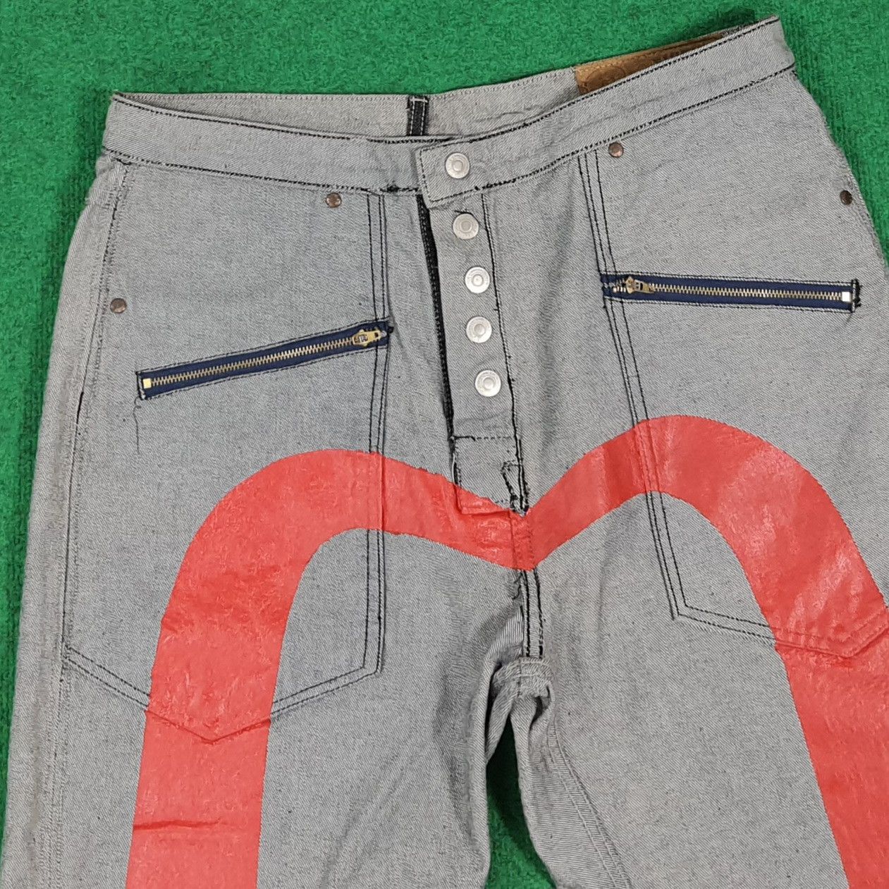Evisu Vintage Evisu Paris Selvedge Reversible Custom Daicock Jeans Size US 35 - 10 Thumbnail