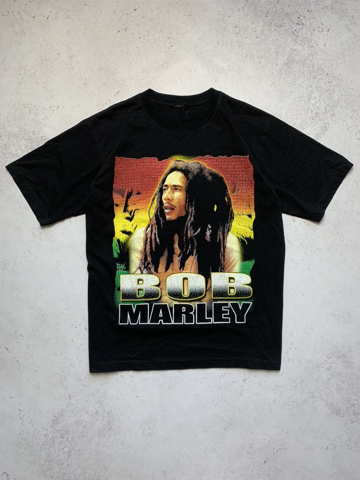 Vintage Vintage Rare 90's Bob Marley Overprint T-shirt Y2K/YKK Size US L / EU 52-54 / 3 - 8 Thumbnail