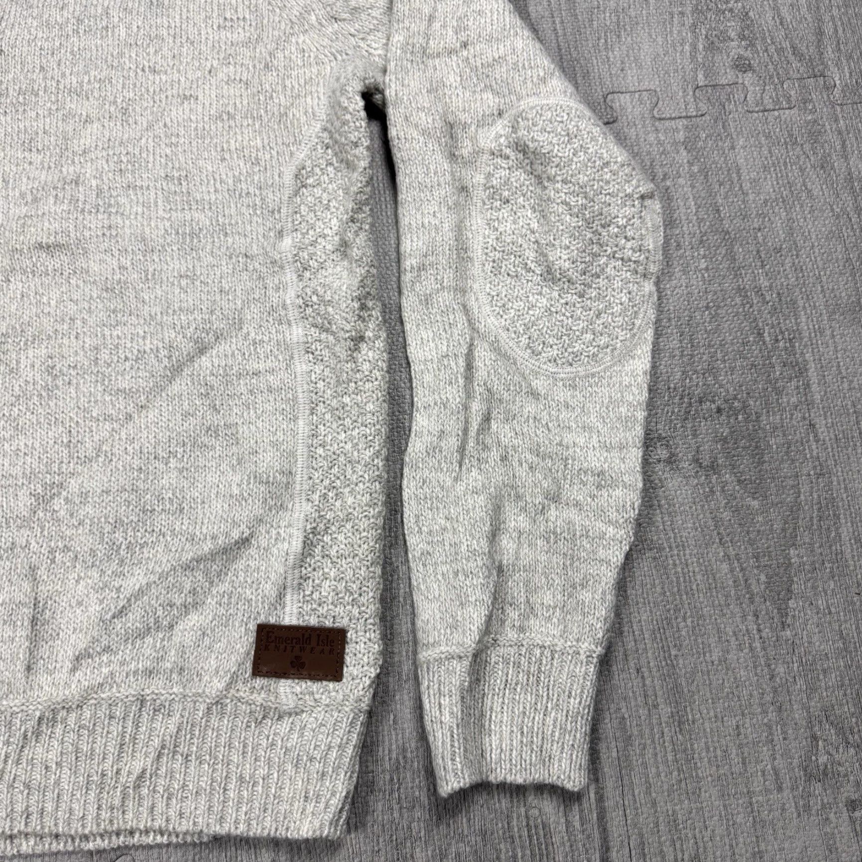 Vintage VINTAGE Emerald Isle Knitwear Men's Sweater Pullover Knitshirt Fall Winter Casual Wool Gray Large Size US L / EU 52-54 / 3 - 5 Thumbnail