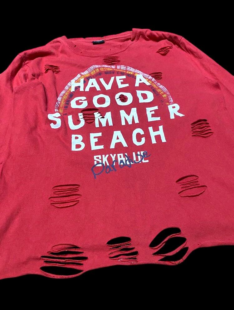 If Six Was Nine × Japanese Brand × Le Grande Bleu (L.G.B.) ❤️‍🔥Distressed Longsleeve ~ Cinema IfSixWasNine LGB Style❤️‍🔥 Size US L / EU 52-54 / 3 - 5 Thumbnail