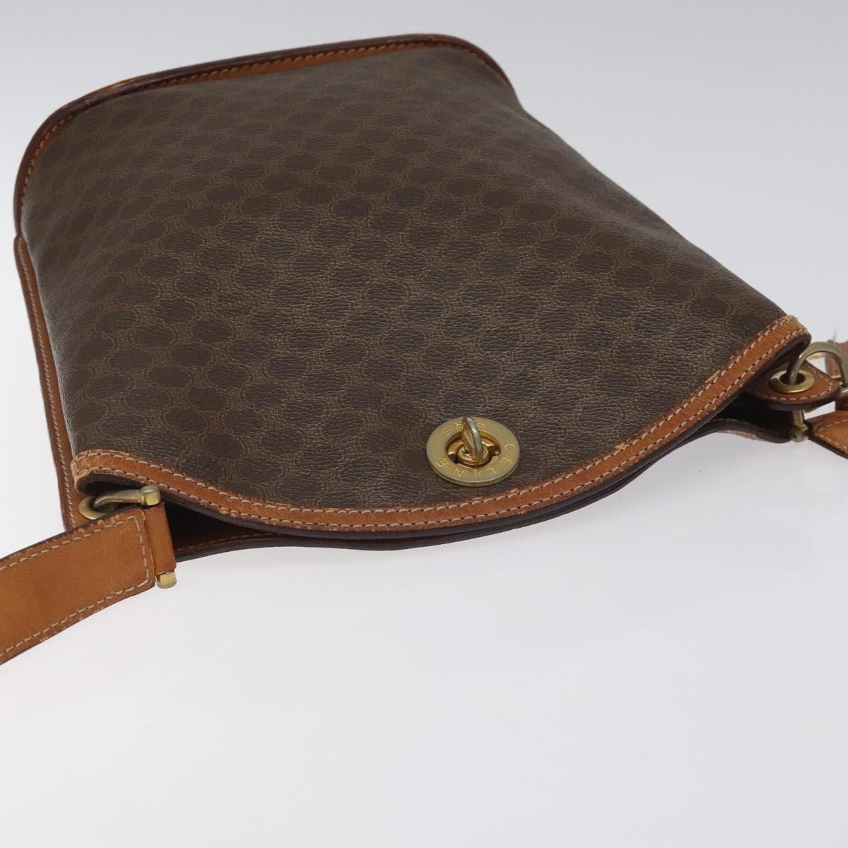 Celine CELINE Macadam Canvas Shoulder Bag Pvc Leather Brown Gold Size ONE SIZE - 6 Thumbnail