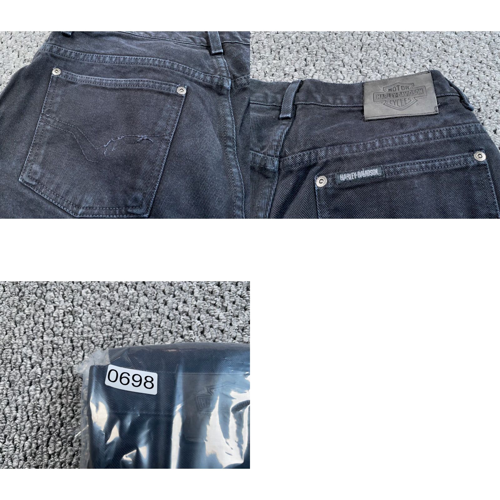Harley Davidson VINTAGE Harley-Davidson Jeans Men 32 x 31 Black Denim 5-Pocket Traditional Fit Civilian Shotgun Zip Fly Regular Inseam 31 90s Biker Grunge Retro Size US 32 / EU 48 - 9 Thumbnail