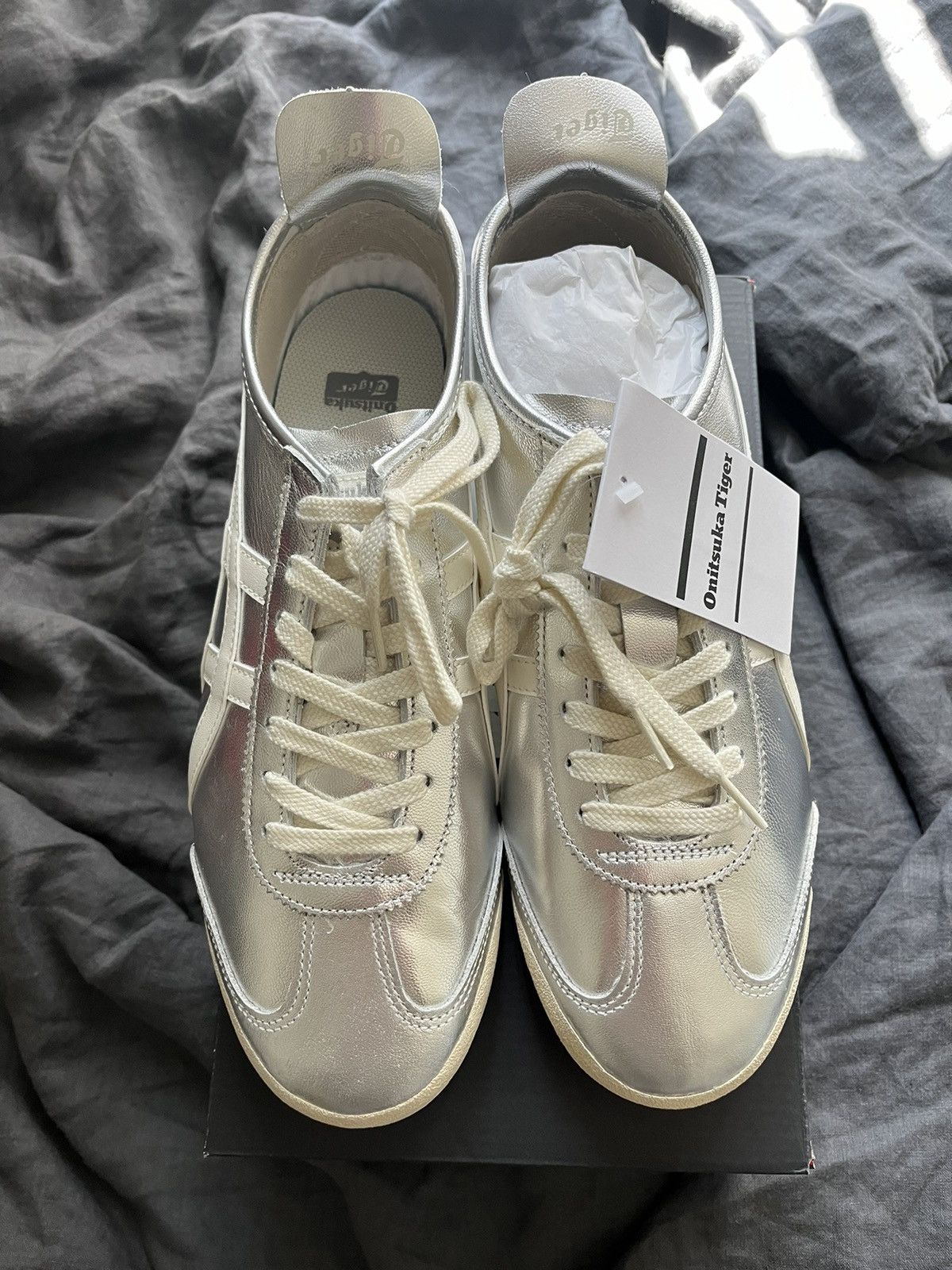 image of Onitsuka Tiger Mexico 66 Shoes in Silver, Men's (Size 11)