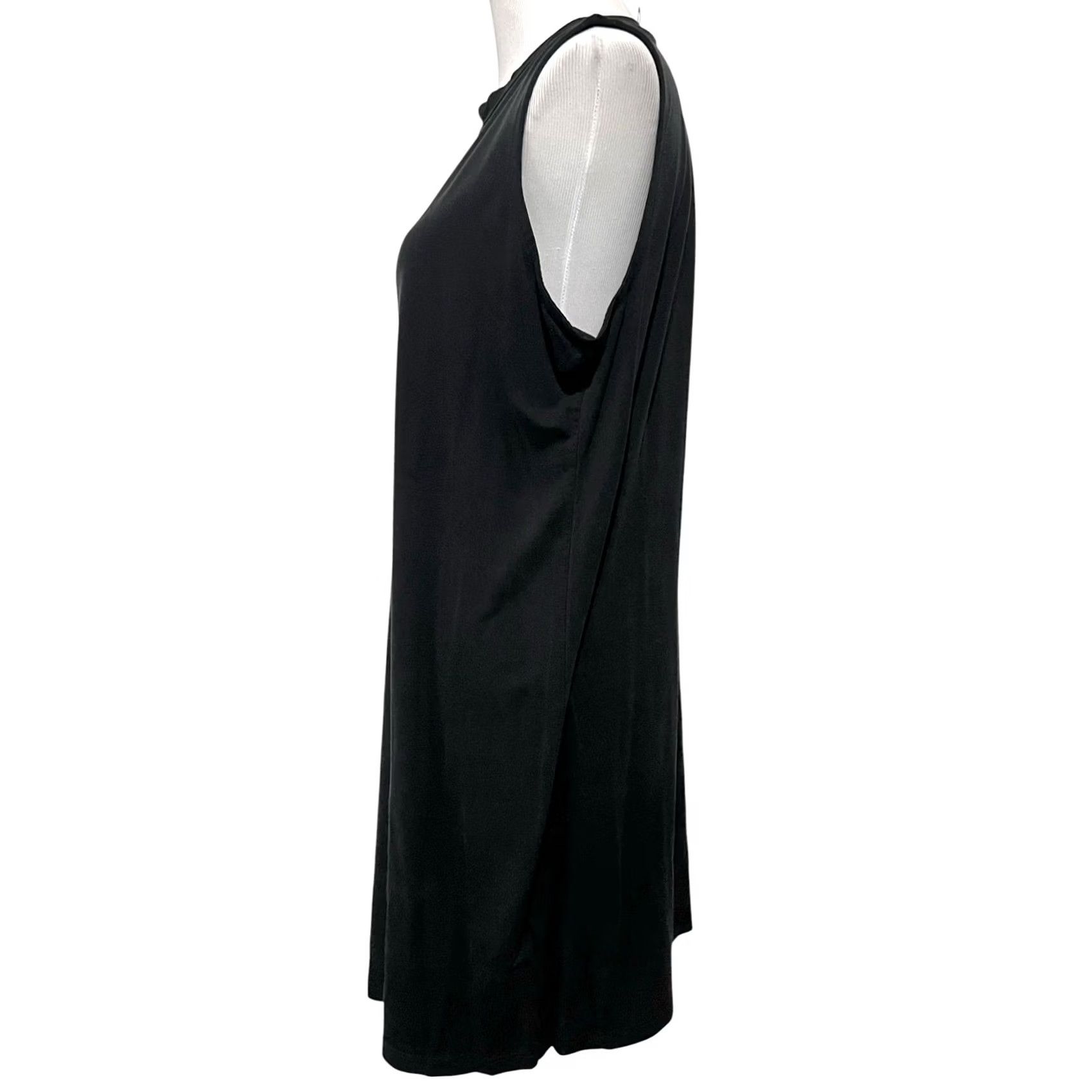 Eileen Fisher Eileen Fisher Black Dress Sleeveless Mock Neck XL Shirt Dress Women Dress Length Knee Length Black 100% Cotton Solid Comfortable Minimalist Size XL / US 12-14 / IT 48-50 - 4 Thumbnail