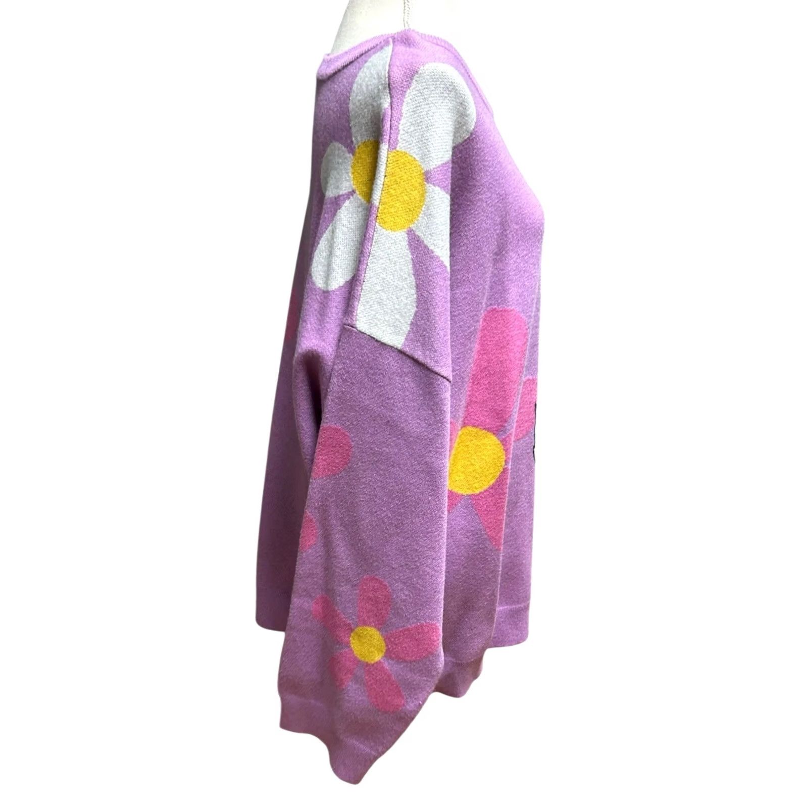 Disney DISNEYLAND Daisy Duck Knit Sweater Women's 1XL BNWT Purple Pullover Cardigan? Size XL / US 12-14 / IT 48-50 - 5 Thumbnail