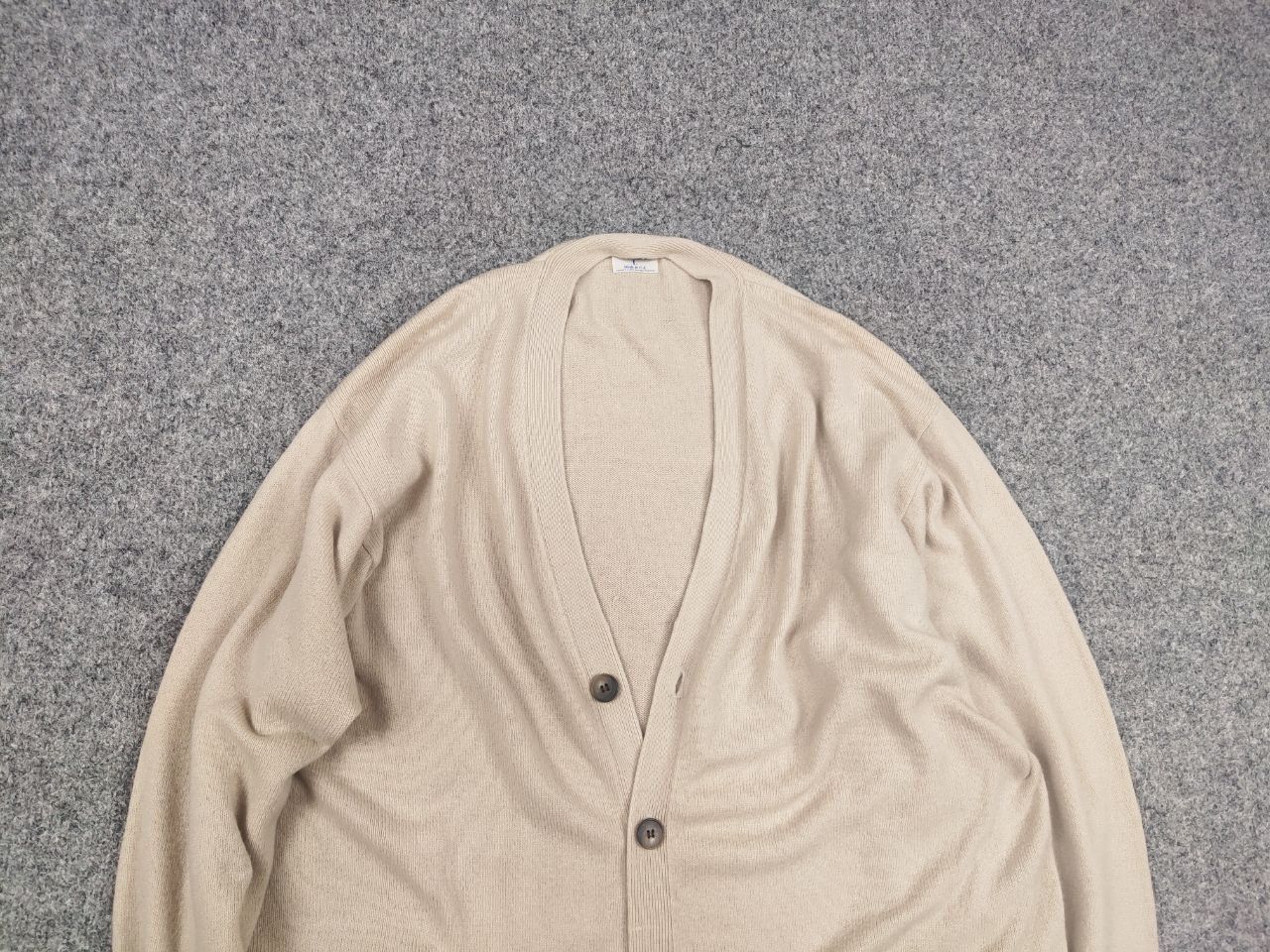 Vintage Vintage 80's Textured Beige milky knitted button Cardigan Size US L / EU 52-54 / 3 - 4 Thumbnail