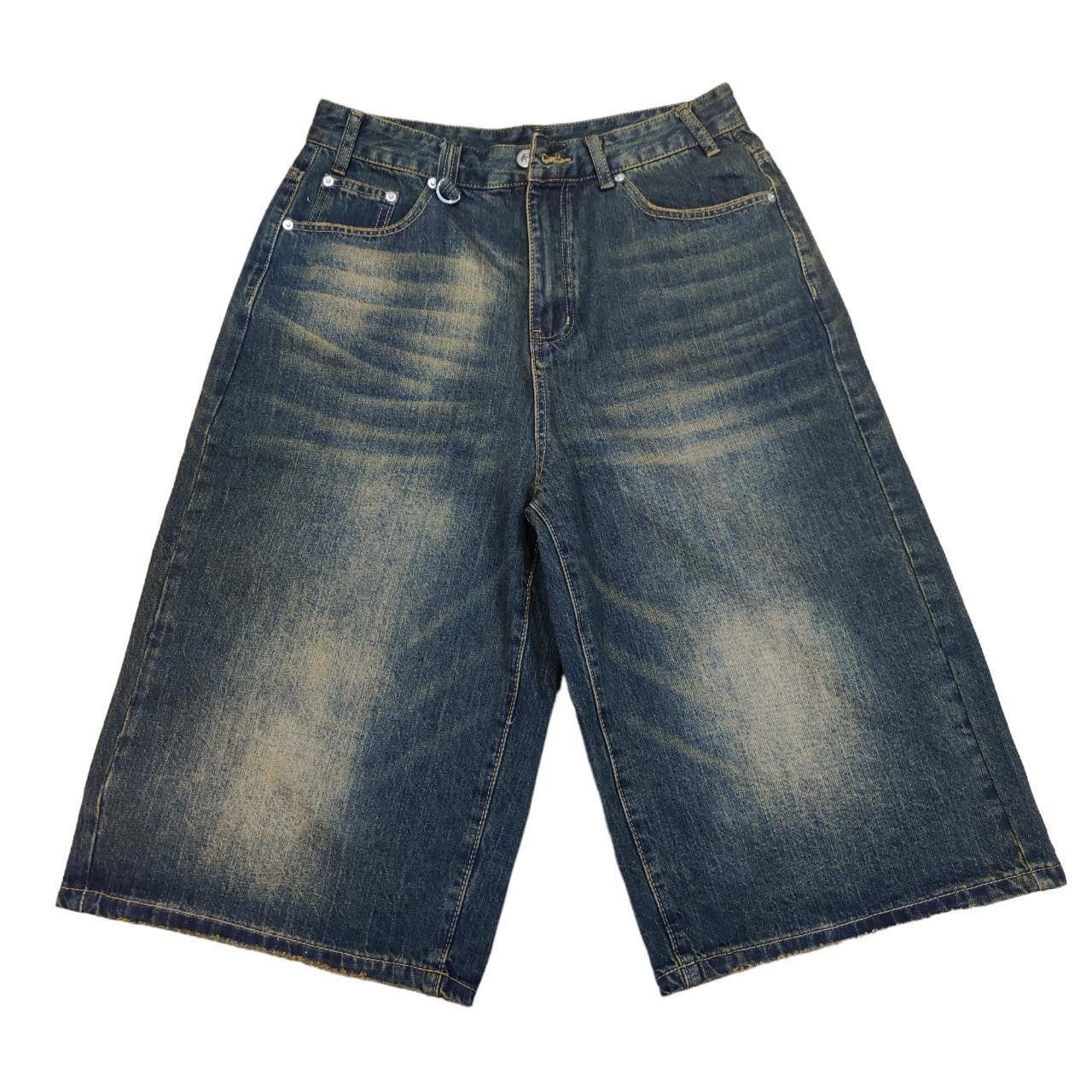 Other Japanese Blue Faded Sandwash Baggy Jorts Size US 32 / EU 48 - 1 Thumbnail