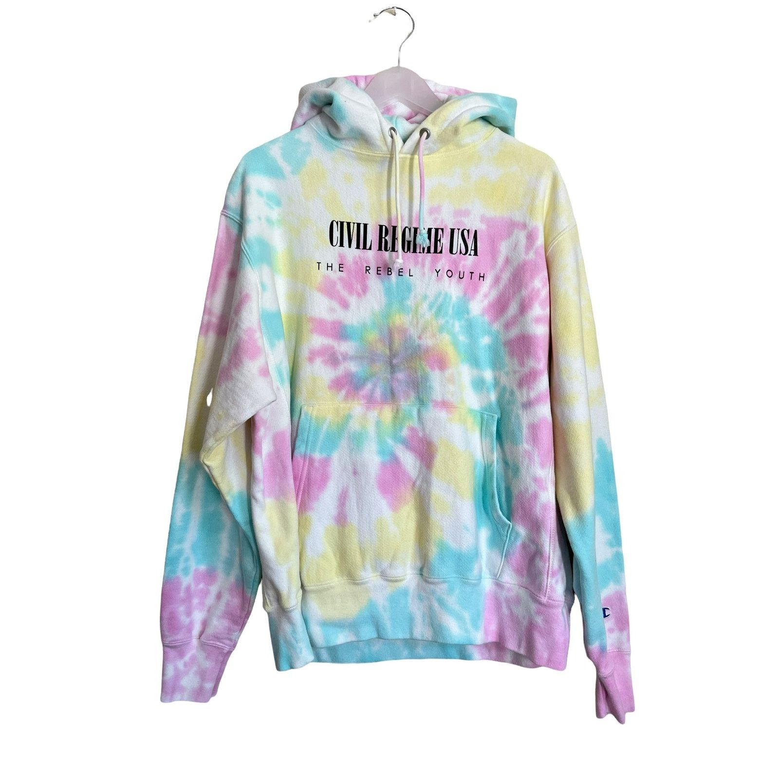 Civil Regime Civil Regime Tie Dyed Hoodie Sweatshirt Size Large Size US L / EU 52-54 / 3 - 1 Thumbnail