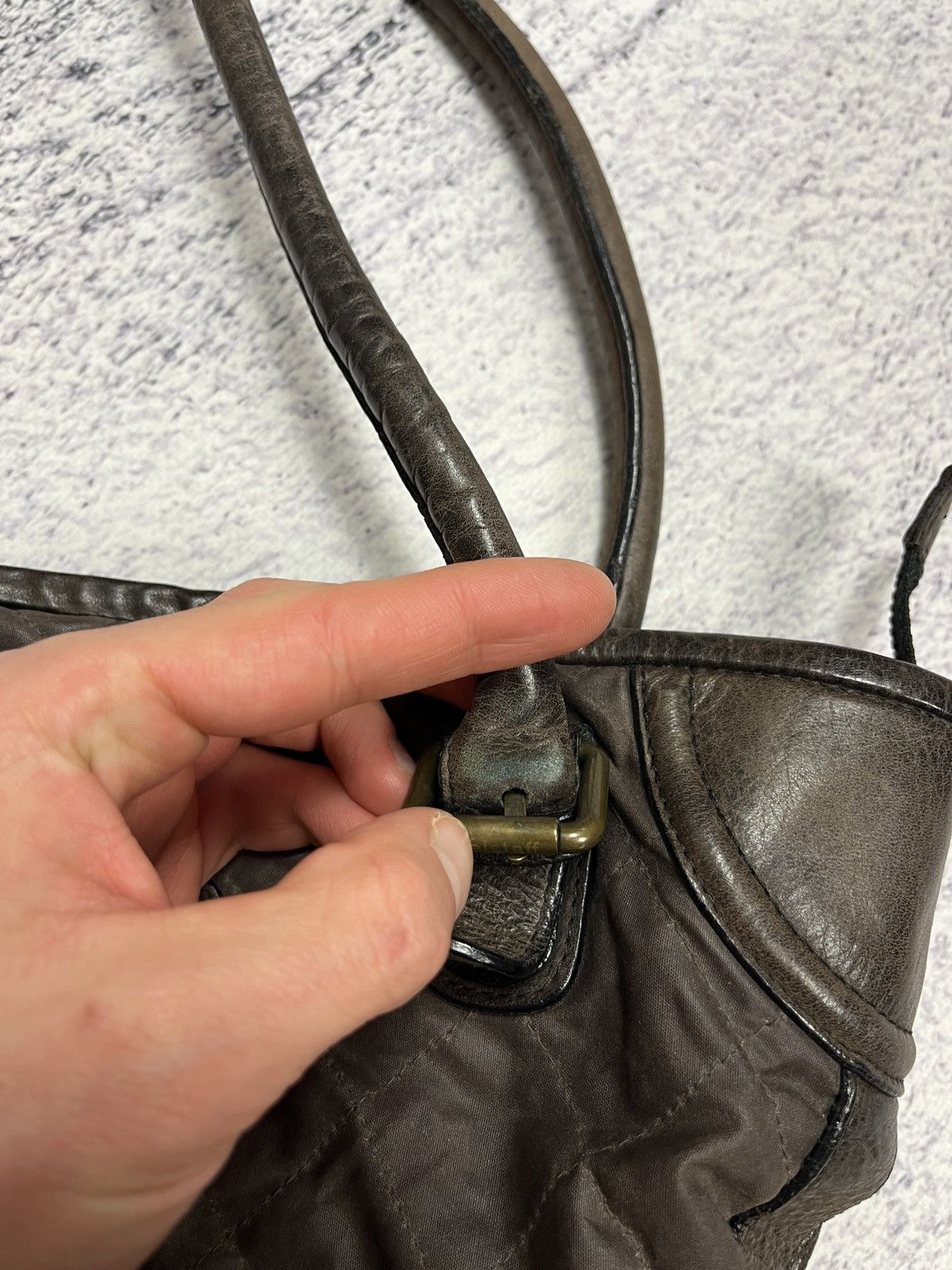 Belstaff × Vintage Vintage Belstaff Audrey Shoulder Bag Waxed Leather 90’s Size ONE SIZE - 5 Thumbnail