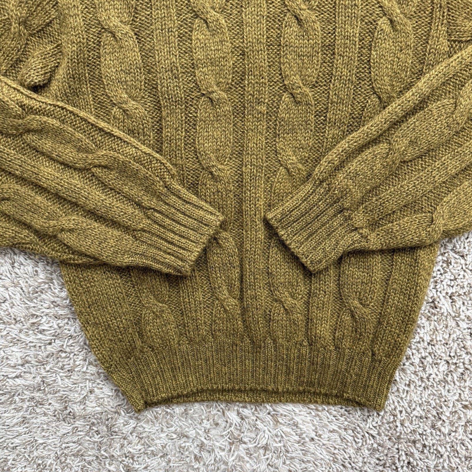 Vintage Vintage Towne And King Cable Knit Wool Sweater Green Brown M Size US M / EU 48-50 / 2 - 6 Thumbnail