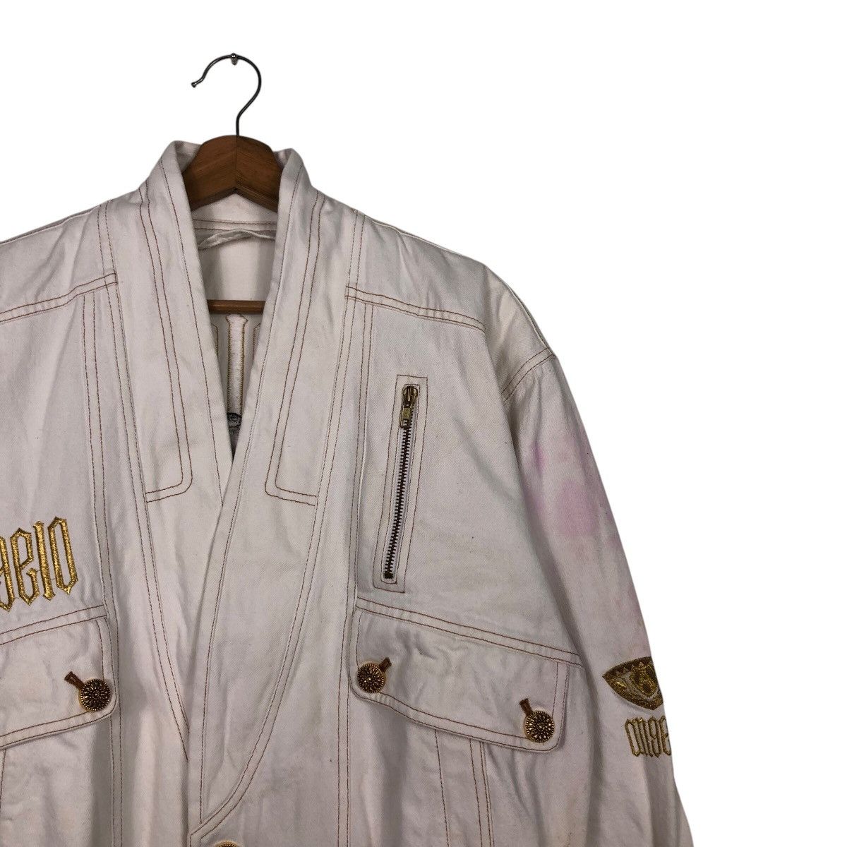 Japanese Brand × Vintage 📌Vintage Bomber Jacket Angelo Embroidered Big Logo Size US L / EU 52-54 / 3 - 8 Thumbnail