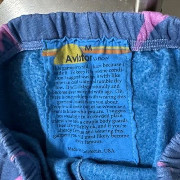Aviator Nation Aviator Nation Blue, Pink, & Purple Bolt Repeat Sweatpants‎ Size 30" / US 8 / IT 44 - 2 Thumbnail