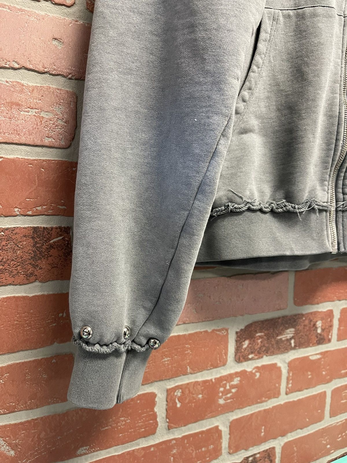 Saint Vanity Size L - Saint Vainty Zip Up Hoodie Grey Buttons Size US L / EU 52-54 / 3 - 4 Thumbnail