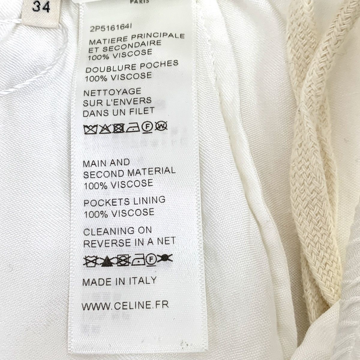 Celine Celine White Triomphe Logo Casual Shorts K26WX Size 24" / US 00 / IT 34 - 7 Thumbnail