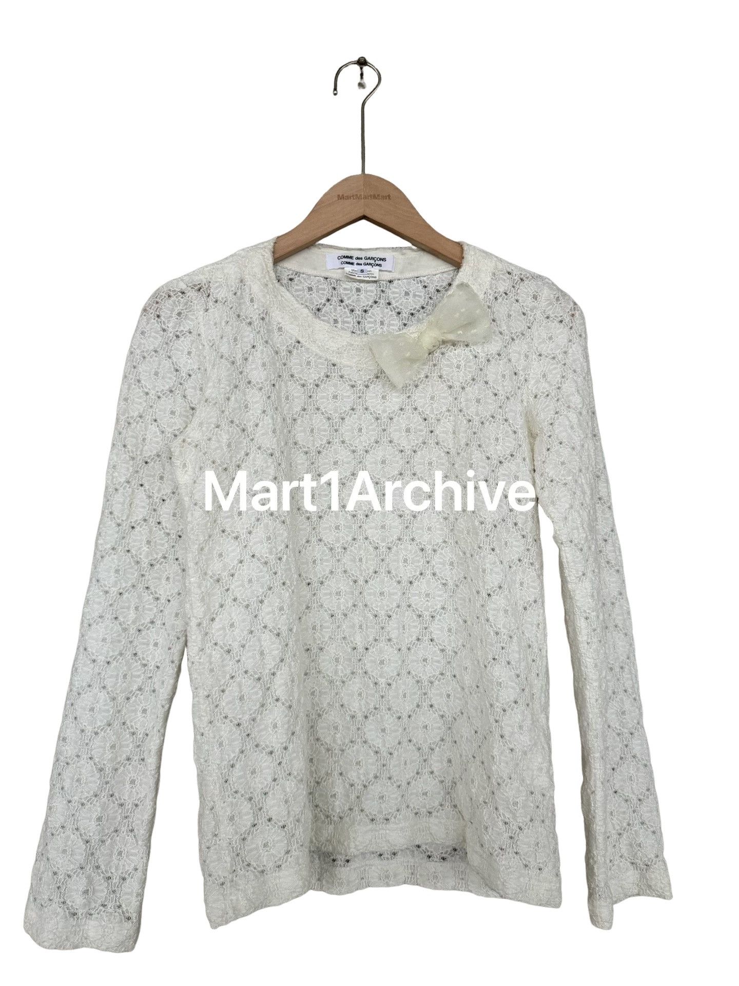 Comme des Garcons Comme des Garçons Lace Bow Long Sleeve Top Size S Size S / US 4 / IT 40 - 1 Thumbnail
