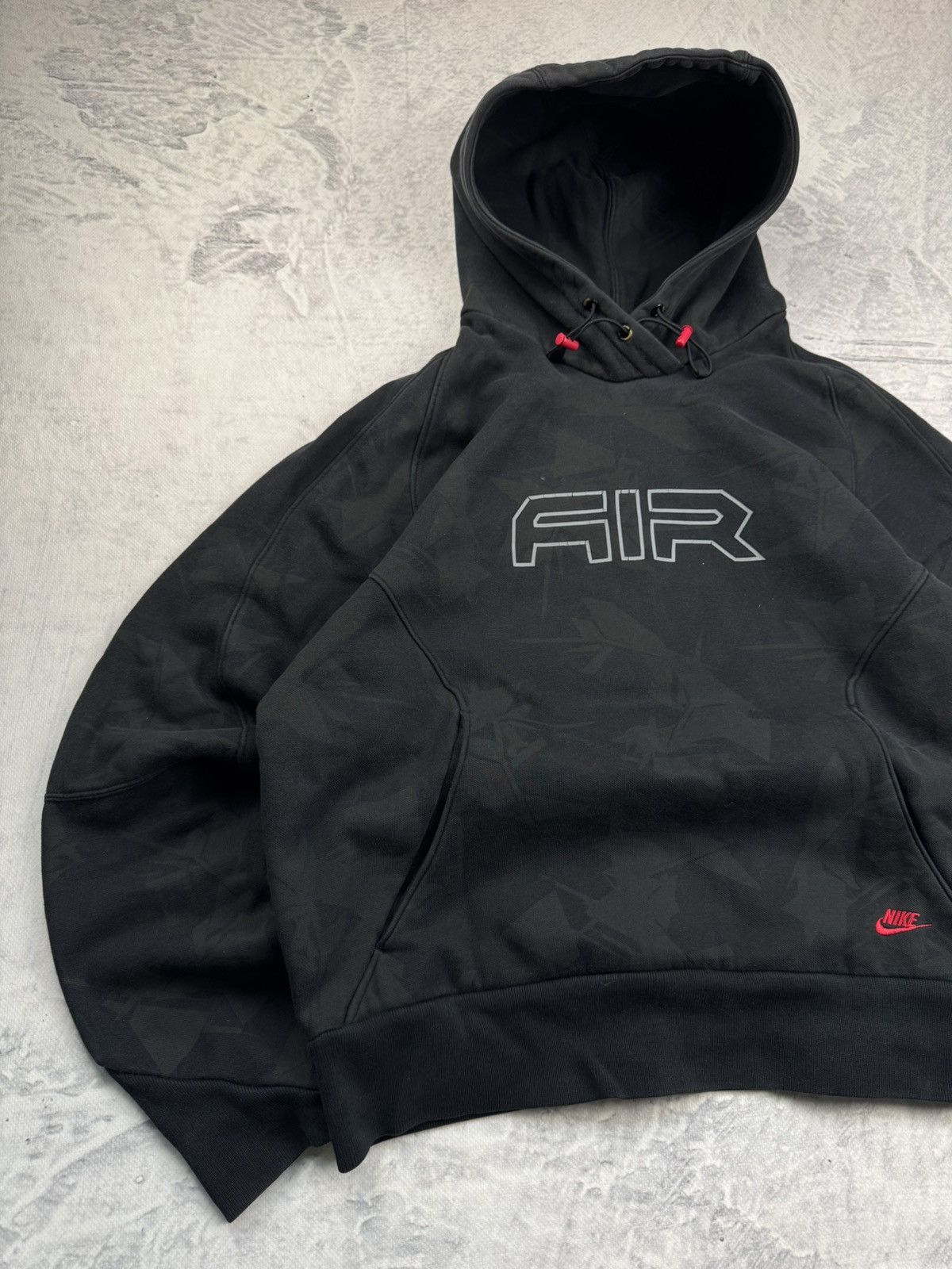 Nike × Vintage NIKE AIR MAX VINTAGE CENTER LOGO OVERSIZE BOXY HOODIE Size US M / EU 48-50 / 2 - 2 Thumbnail