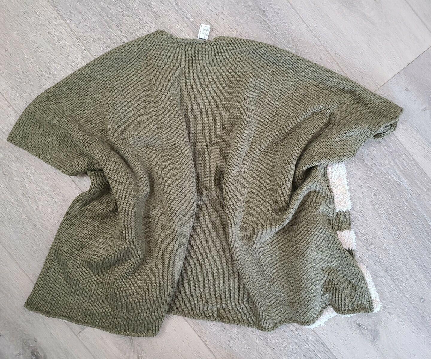 Designer Universal Thread Sweater One Size Green Short Sleeve Sherpa Size ONE SIZE - 2 Thumbnail
