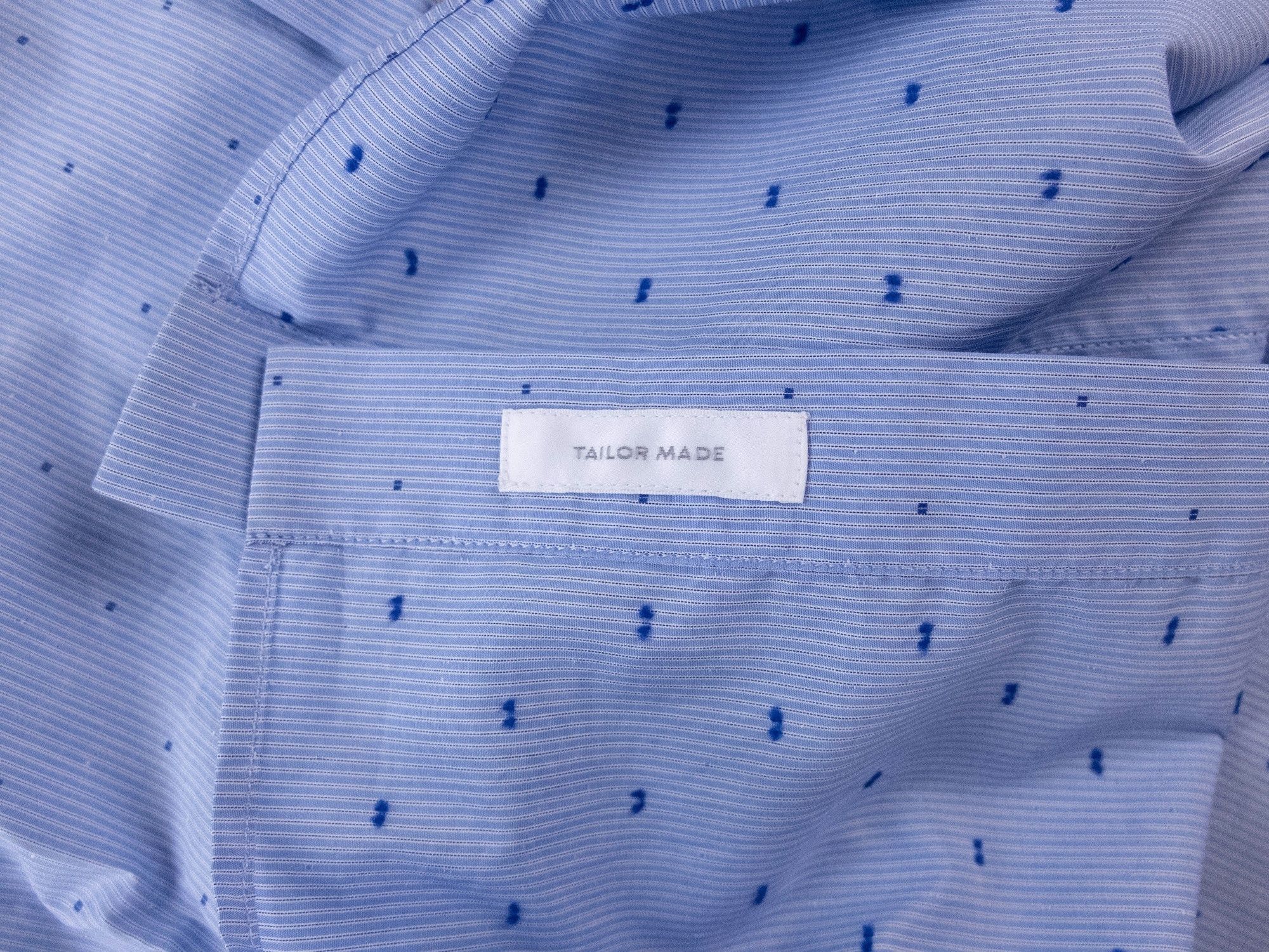 Jil Sander JIL SANDER blue slim fit striped polka dots shirt 42 XL Size US XL / EU 56 / 4 - 9 Thumbnail
