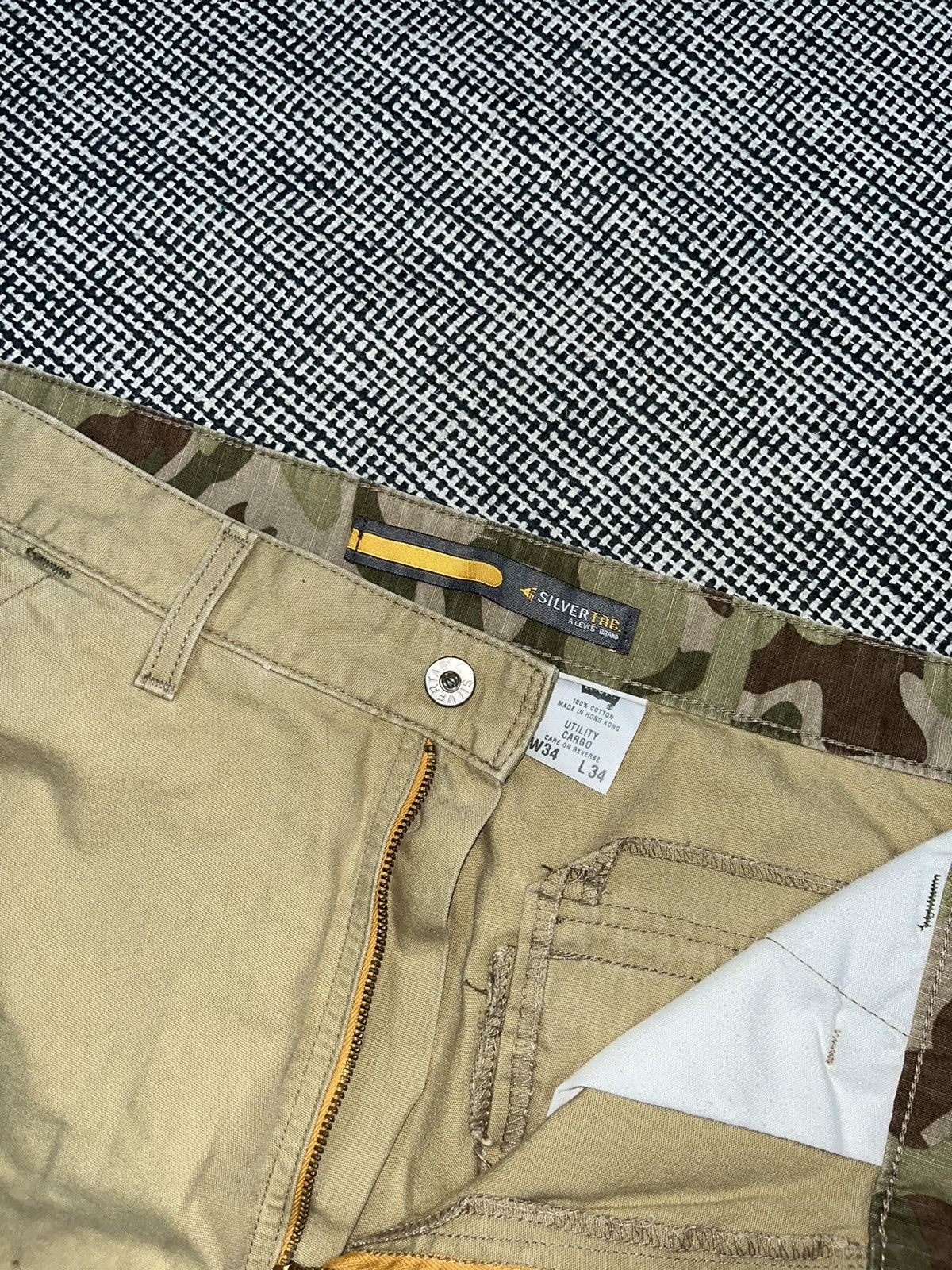 Levi's × Vintage rare y2k Levi’s silvertab baggy Jnco style cargo trousers Size US 36 / EU 52 - 4 Thumbnail