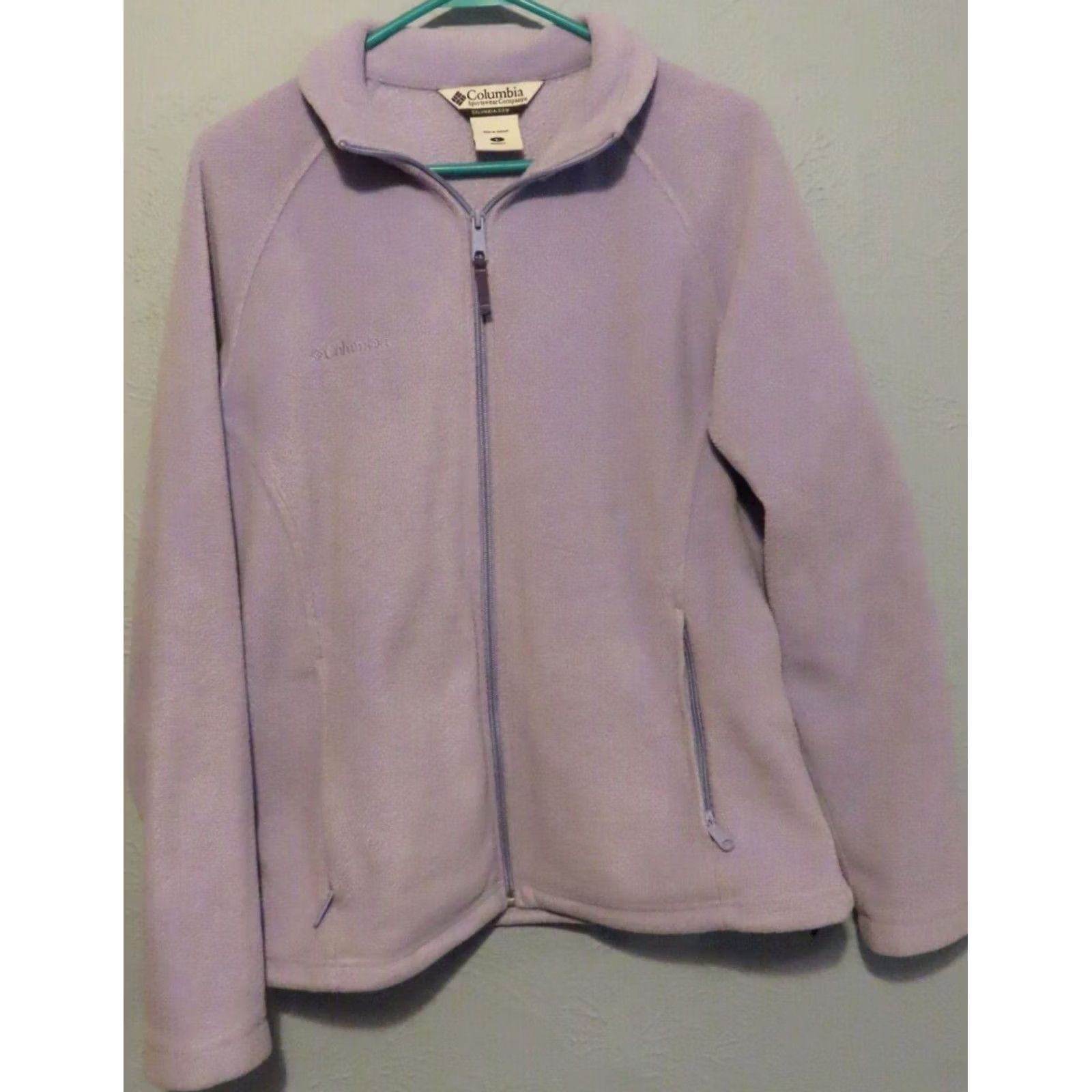 Vintage Columbia Jacket Women L Full Zip Purple Lavender Fleece Zip Up 2 Front Pockets RN 69724 Size L / US 10 / IT 46 - 5 Thumbnail