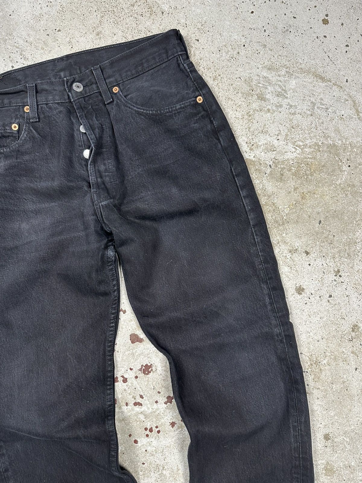 Levi's Vintage 1996 Levi’s 501 Black Denim Pants Jeans UK 90s Size US 30 / EU 46 - 6 Thumbnail
