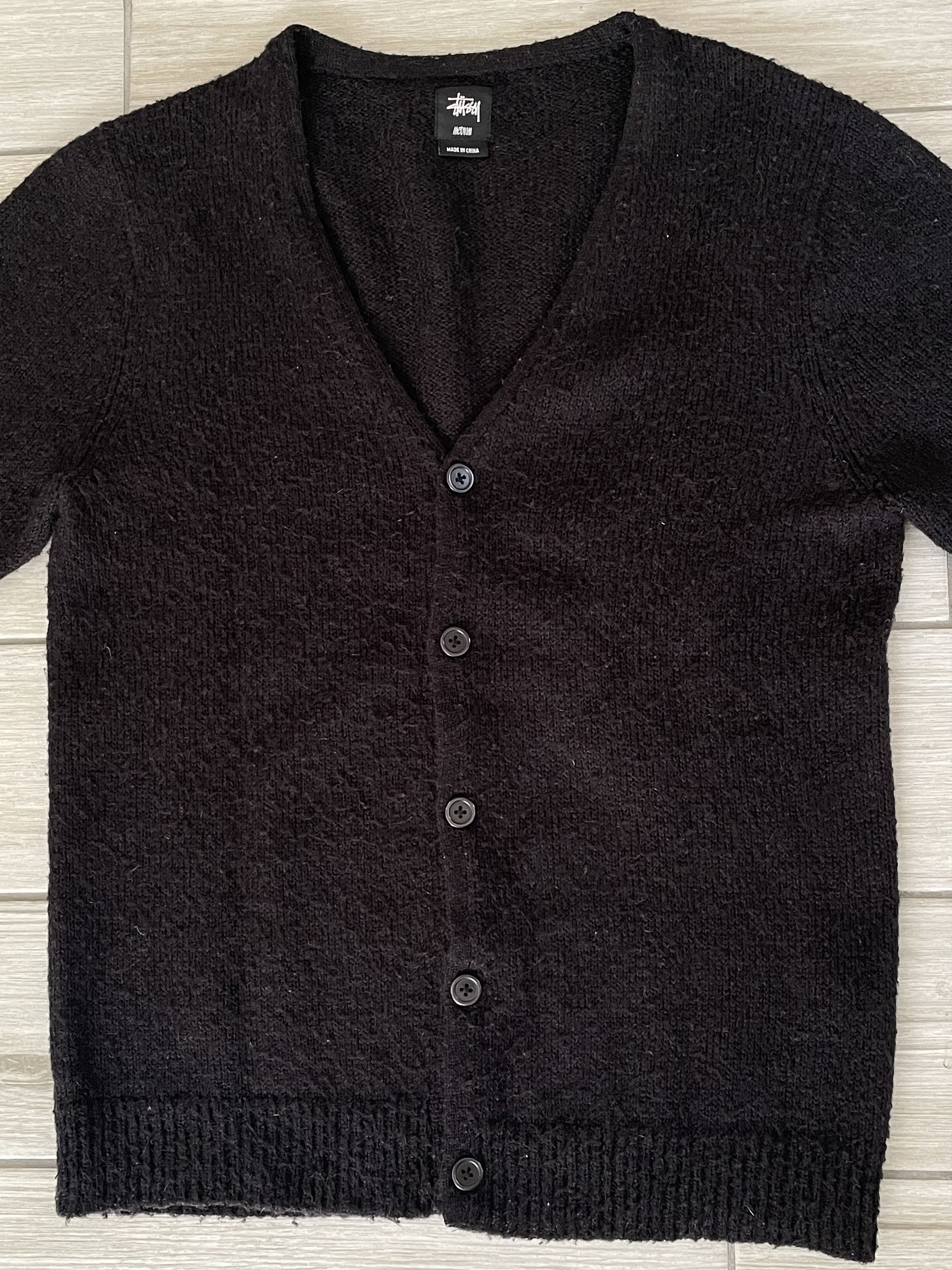 Stussy Mohair Cardigan Black Medium