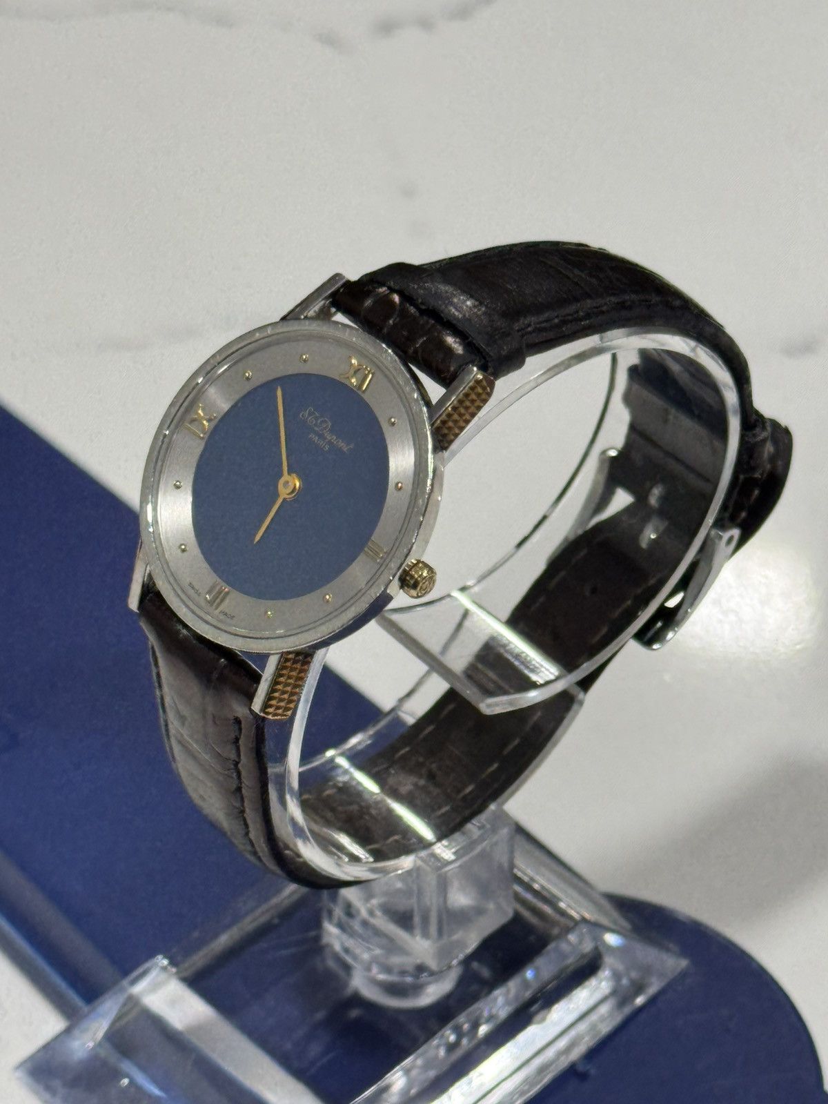 S.T. Dupont ST Dupont Unisex Watch Blue Gold plated Size ONE SIZE - 4 Thumbnail