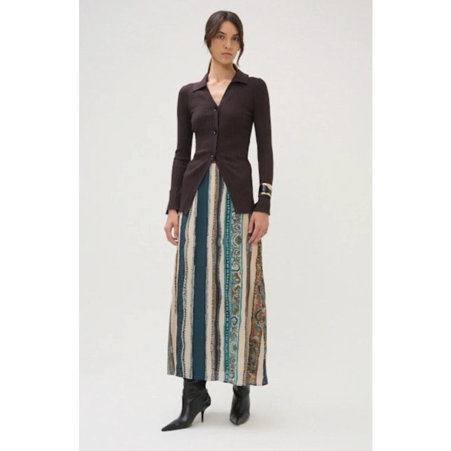 Other Maria Cher Black Rib Knit Cotton Cashmere Cardigan Size S / US 4 / IT 40 - 6 Thumbnail